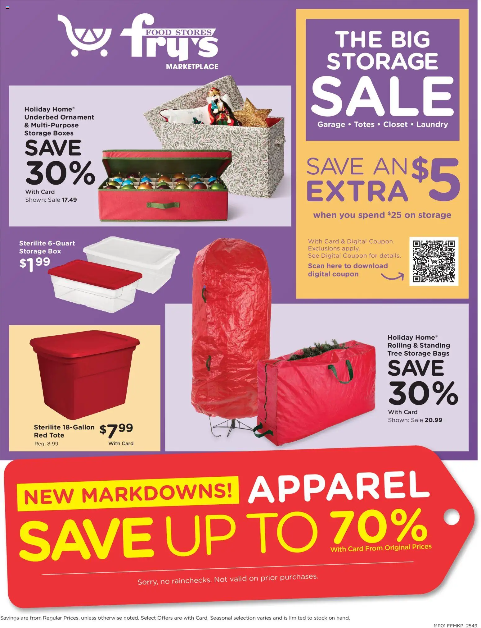 Fry's Food Home & Apparel - valid from 07.01.2026 | Page: 1 | Products: Box, Closet