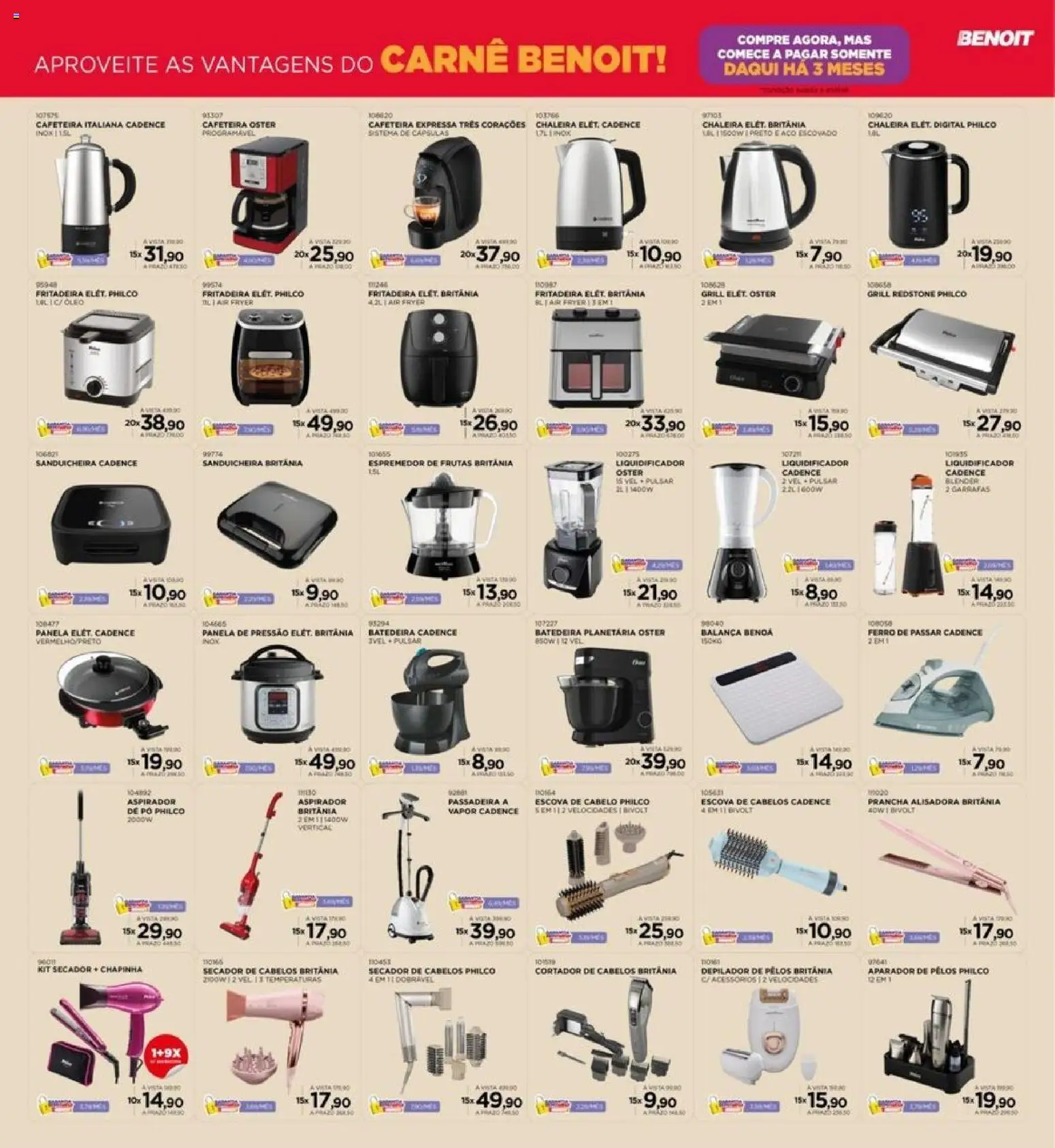 Benoit Folheto - válido de 01.04.2026 | Página: 4 | Produtos: Chaleira, Chapinha, Liquidificador, Escova de cabelo
