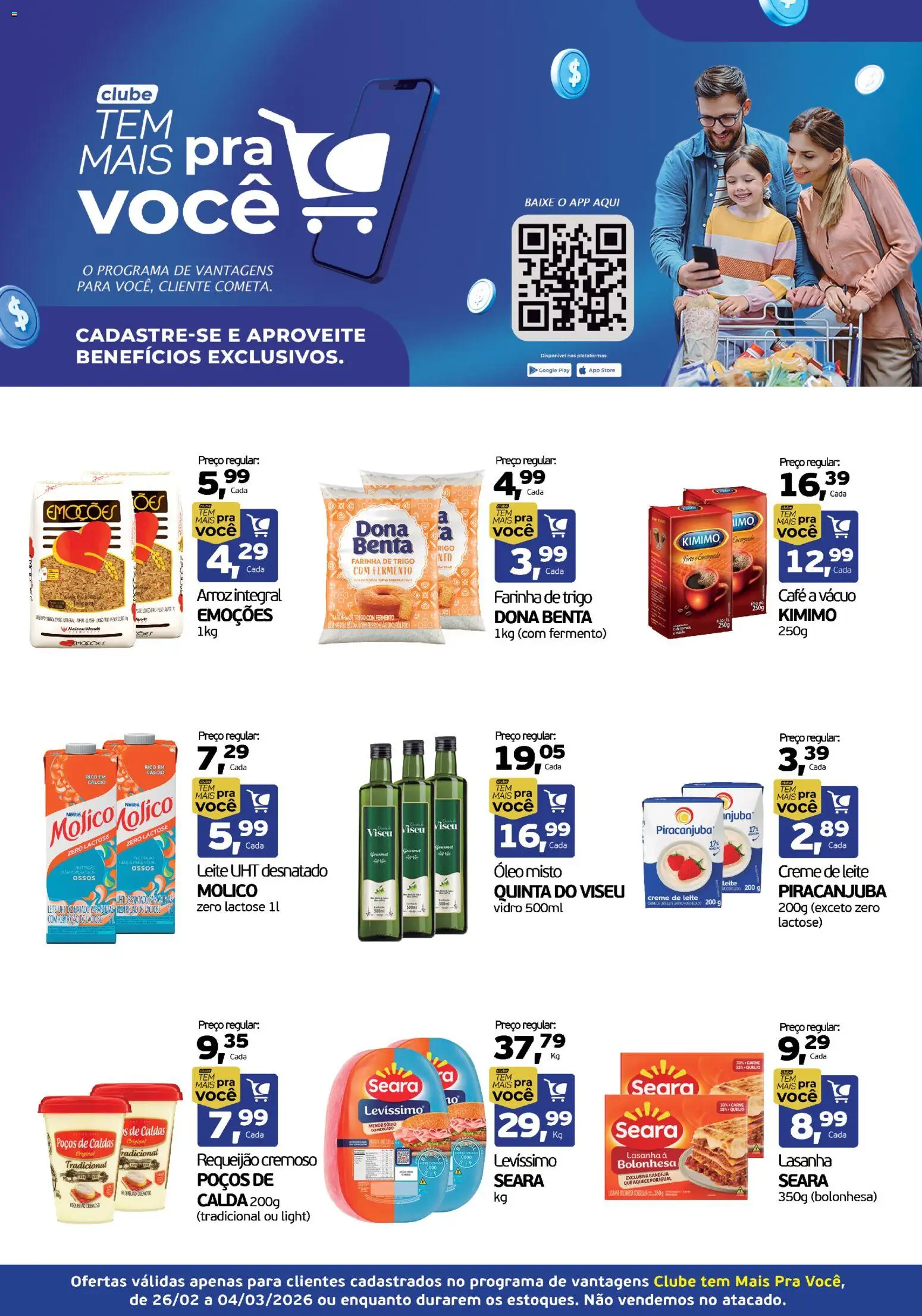 Cometa Supermercados Folheto - válido de 26.02.2026 | Página: 1 | Produtos: Lente, Farinha de trigo, Leite, Café