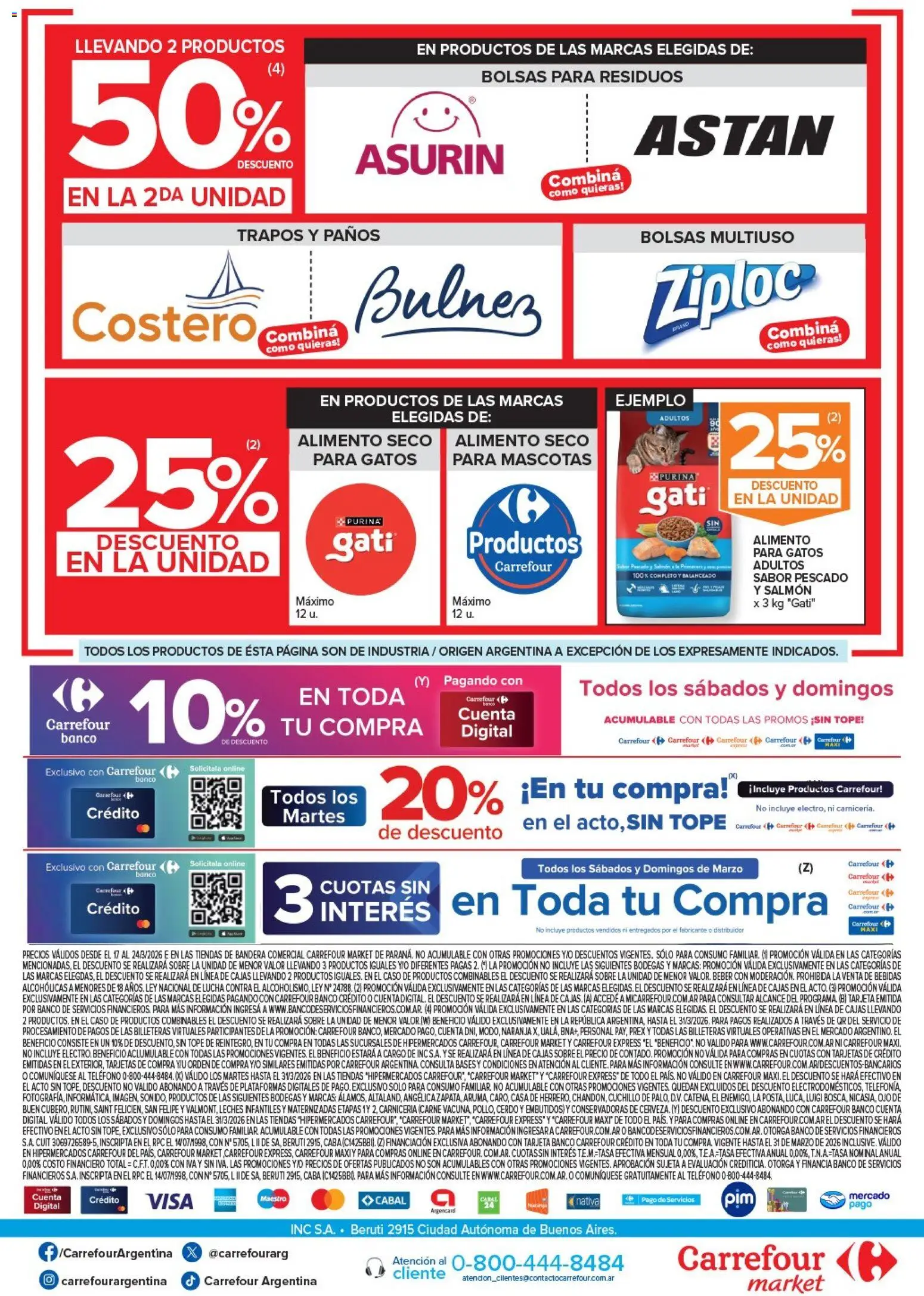 Carrefour Market - Market Paraná  │ válido desde el 17.03.2026 | Página: 5 | Productos: Cuchillo, Banco, Pescado, Cerdo