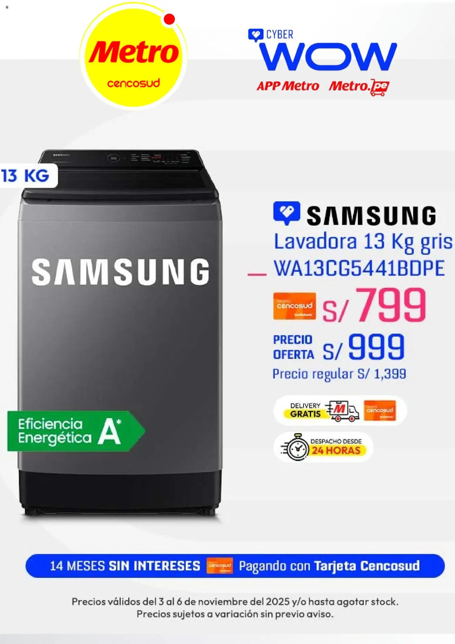 Catálogo Metro válido desde 03.11.2025 | Página: 8 | Productos: Lavadora