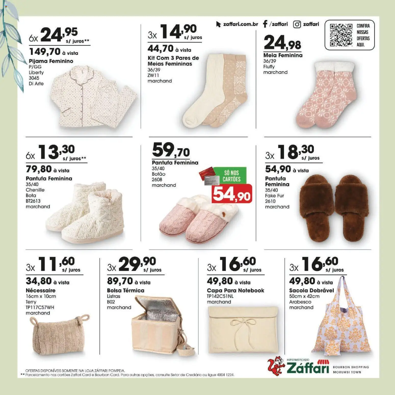 Zaffari Folheto - válido de 24.04.2026 | Página: 12 | Produtos: Notebook, Necessaire, Meias, Bolsa