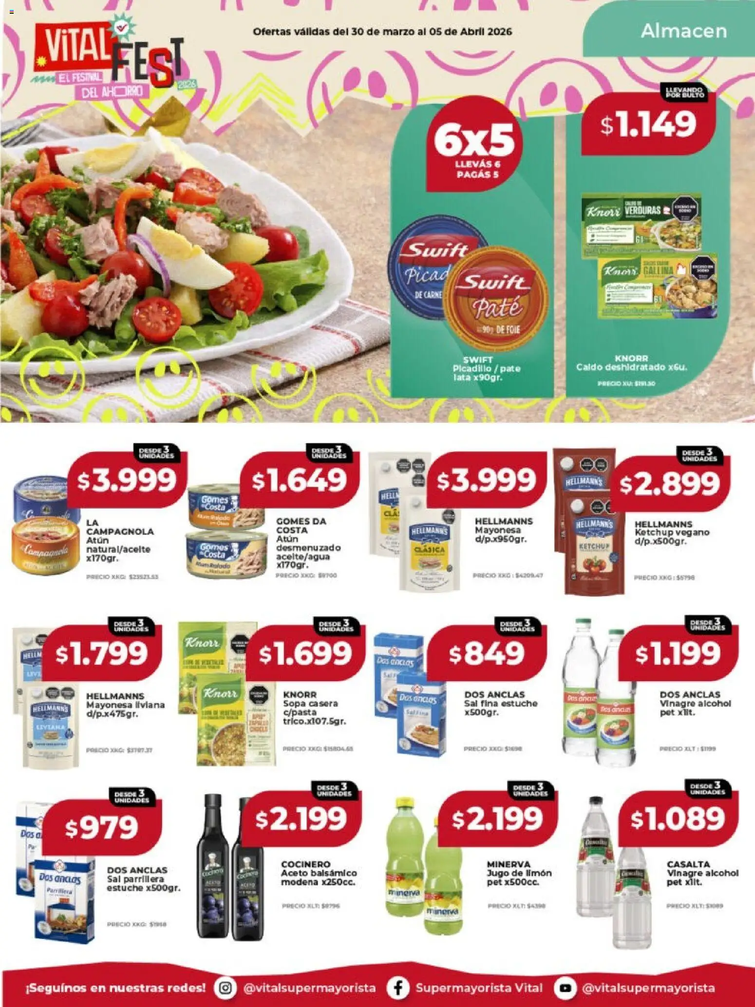 Vital - Ofertas salta │ válido desde el 30.03.2026 | Página: 13 | Productos: Mayonesa, Ketchup, Sopa, Picadillo
