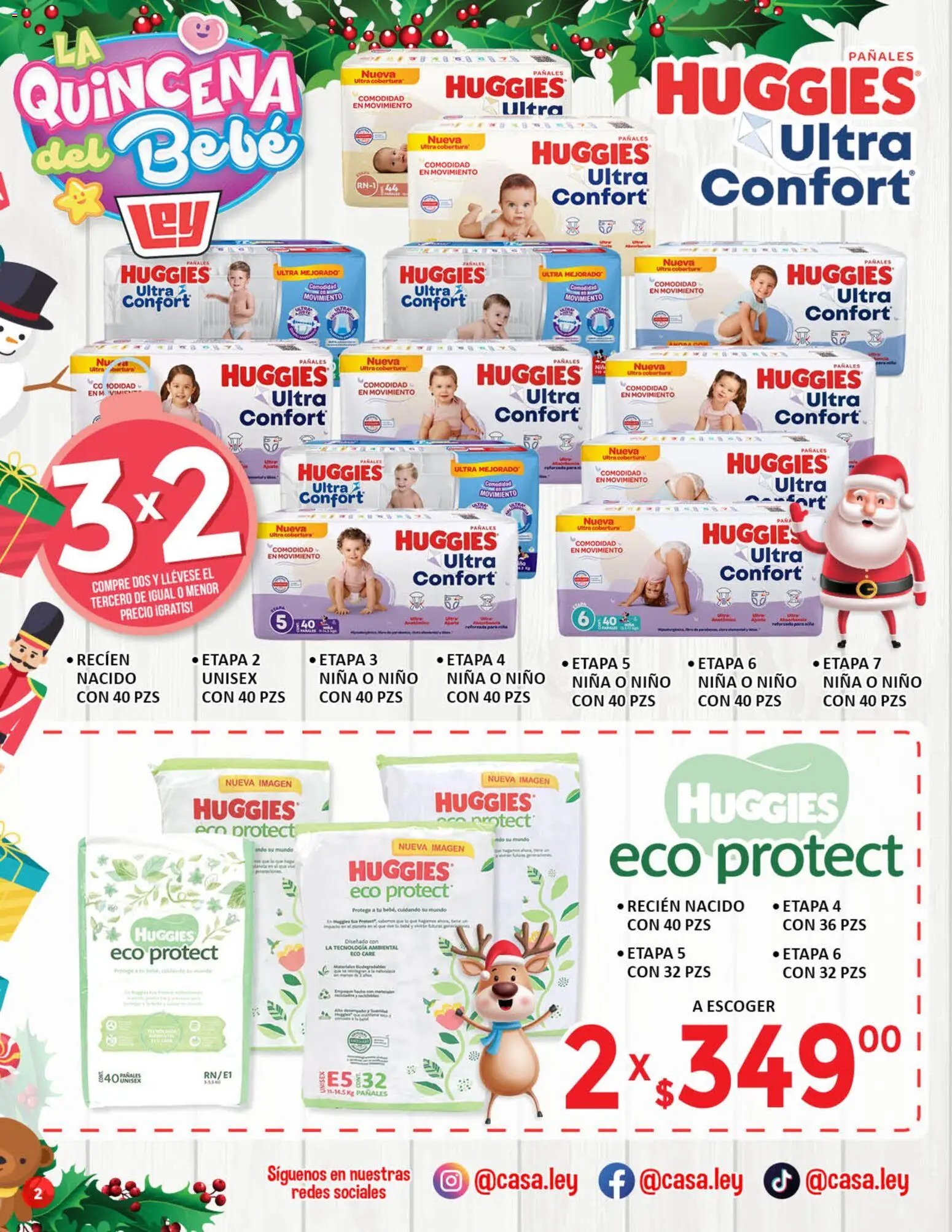 Nuevas ofertas de Casa Ley válidas en toda la República Mexicana desde el 28.11.2025. ¡Encuentra las mejores ofertas en Casa Ley folleto Quincena del Bebé! | Página: 1 | Productos: Pañales