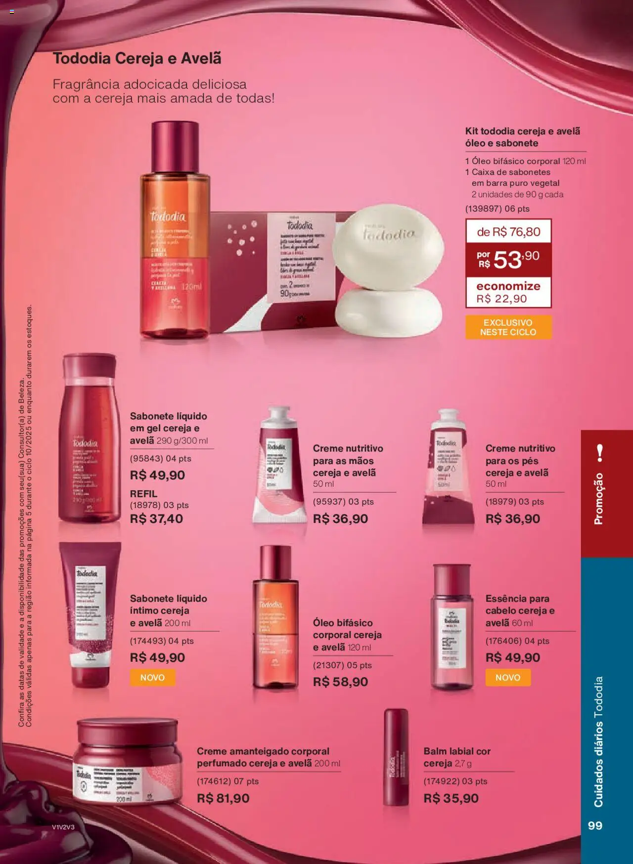 Natura Folheto - válido de 05.06.2025 | Página: 99 | Produtos: Creme, Sabonete, Sabonete líquido, Avelã