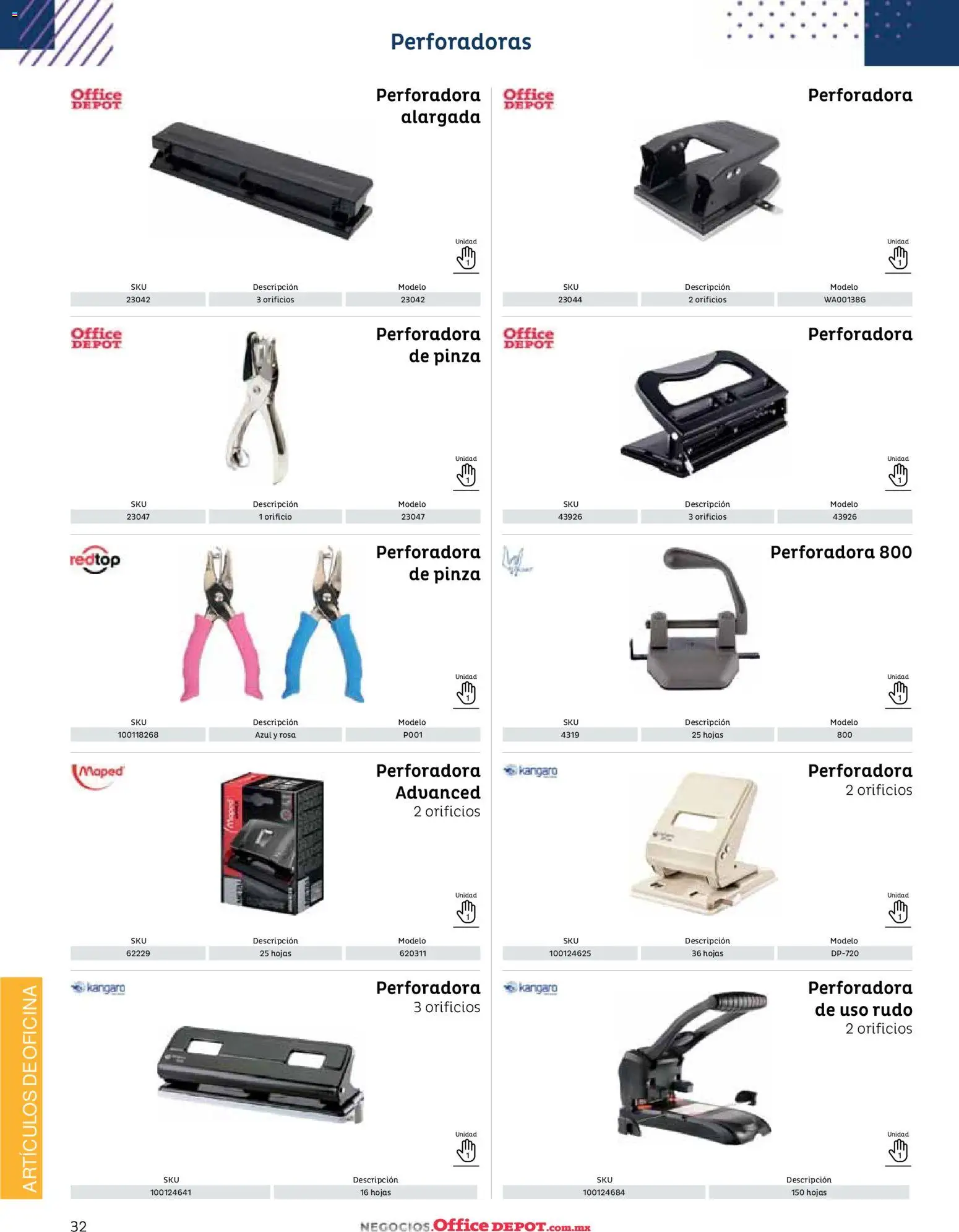 Nuevas ofertas de Office Depot válidas en toda la República Mexicana desde el 12.01.2026. ¡Encuentra las mejores ofertas en Office Depot catálogo 2026! | Página: 34 | Productos: Pinza