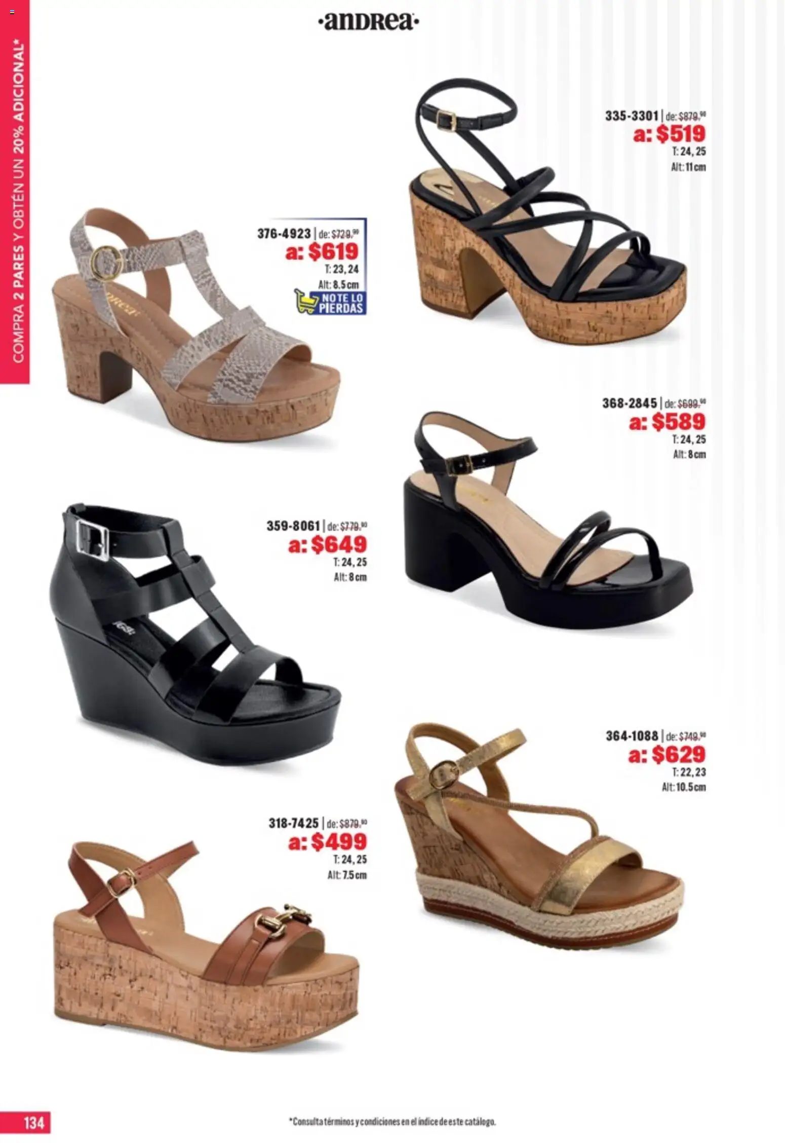 Nuevas ofertas de Andrea válidas en toda la República Mexicana desde el 05.04.2026. ¡Encuentra las mejores ofertas en Andrea catálogo Outlet! | Página: 134