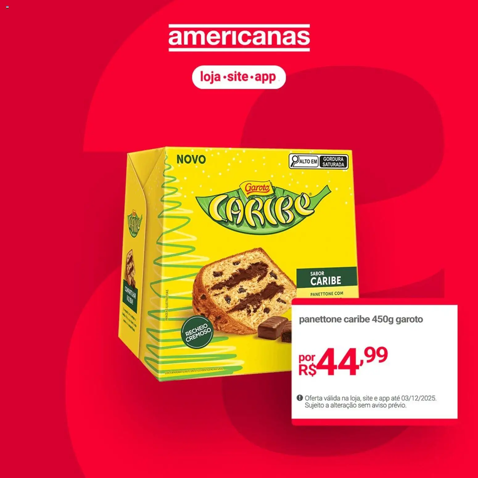 Lojas Americanas Folheto - válido de 02.12.2025 | Página: 2 | Produtos: Panettone