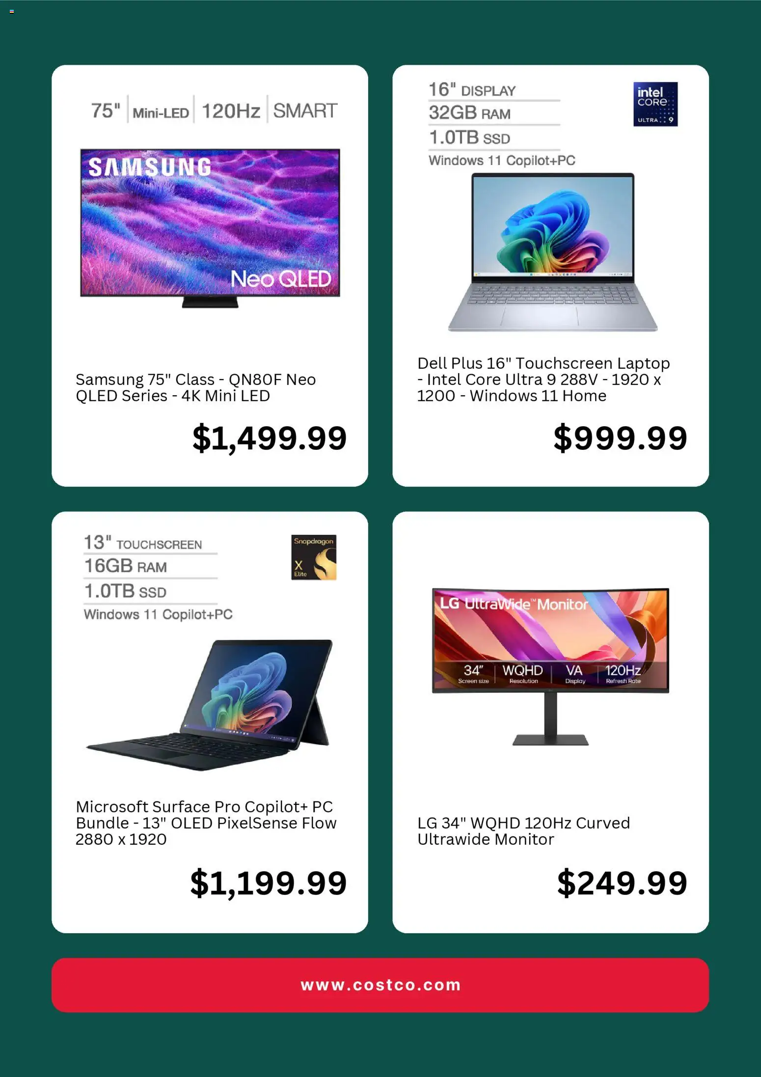 Costco Weekly Ad - valid from 15.12.2025 | Page: 5 | Products: Monitor, Pc, Laptop, SSD