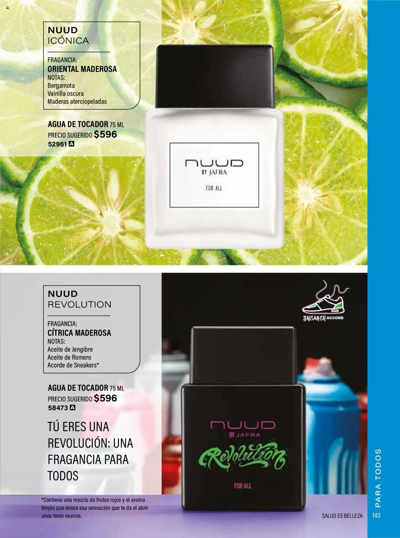 Nuevas ofertas de JAFRA válidas en toda la República Mexicana desde el 01.05.2025. ¡Encuentra las mejores ofertas en JAFRA Catálogo Organizador de Ventas! | Página: 143 | Productos: Bombones, Azúcar, Agua, Glitter