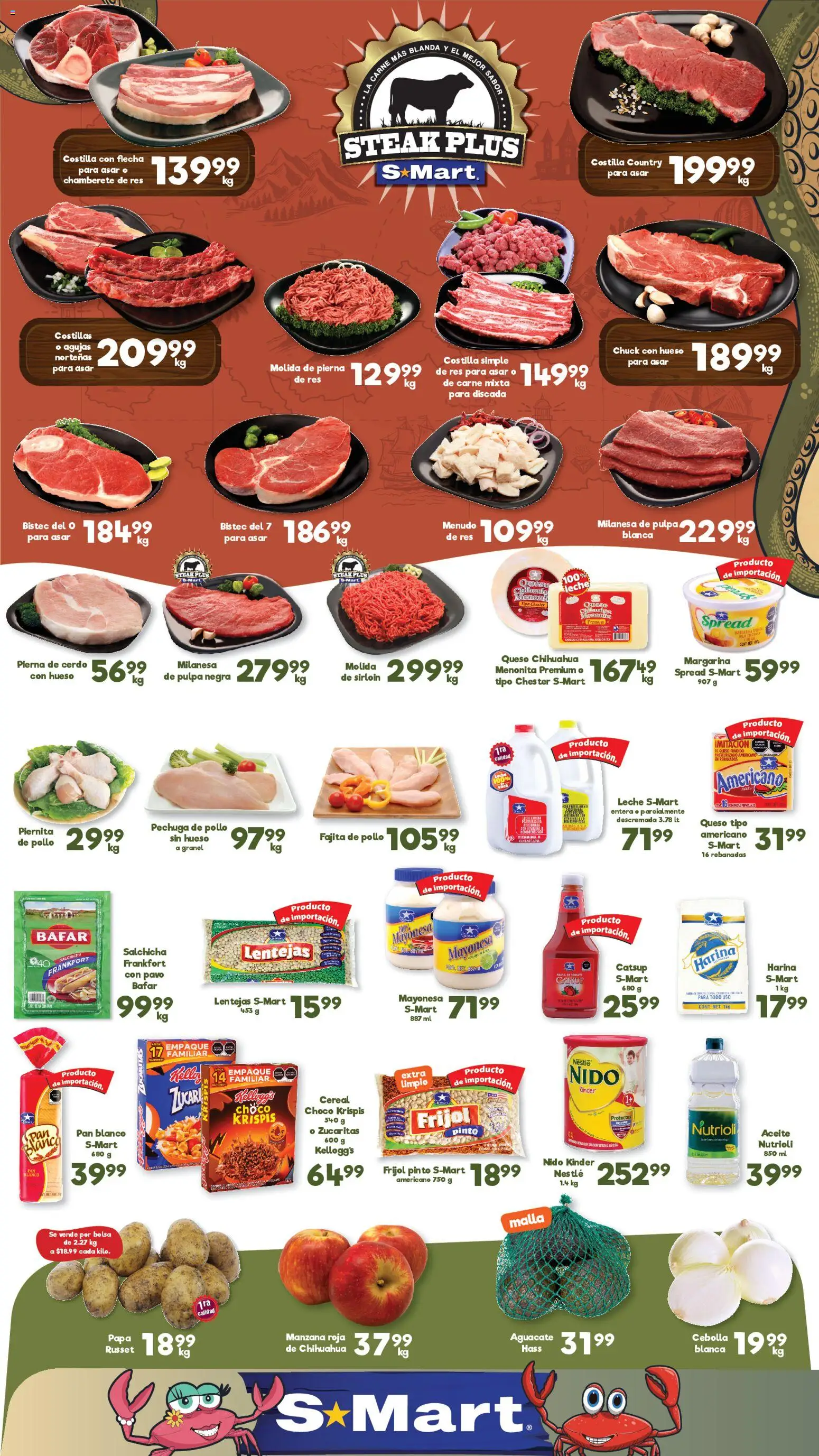 Nuevas ofertas de S-Mart válidas en toda la República Mexicana desde el 20.02.2026. ¡Encuentra las mejores ofertas en S-Mart folleto Monterrey! | Página: 1 | Productos: Mayonesa, Manzana, Leche, Malla