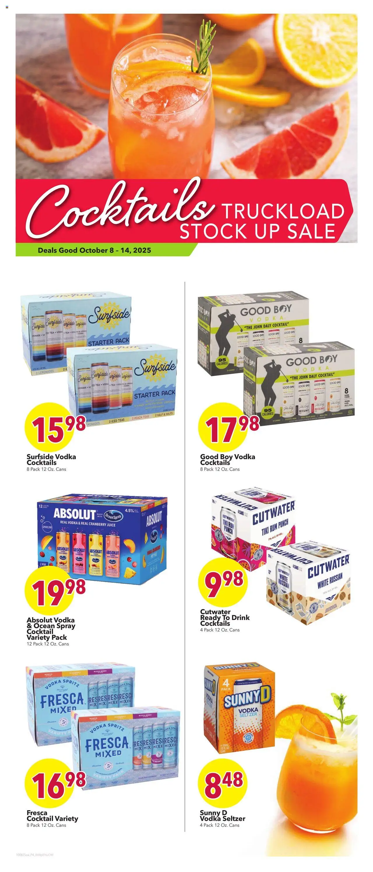 Cash Wise Weekly Ad - valid from 08.10.2025 | Page: 9 | Products: Juice, Tea, Pineapple, Vodka
