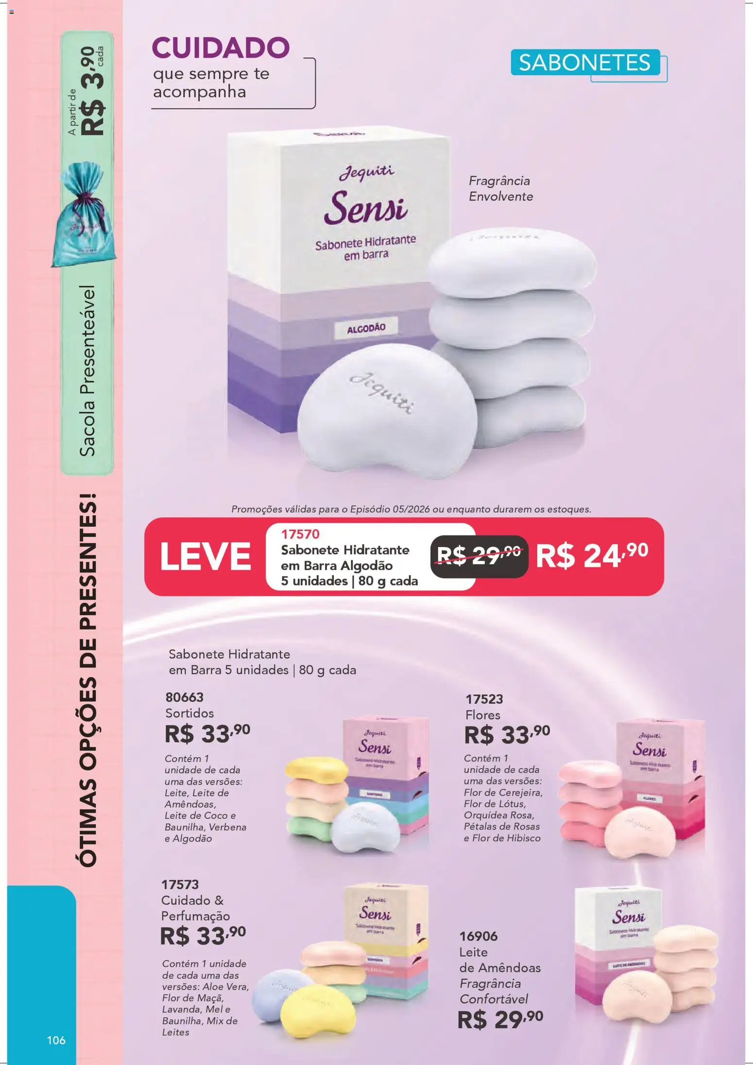 Jequiti Folheto - válido de 28.03.2026 | Página: 106 | Produtos: Coco, Fragrância, Mel, Amêndoas