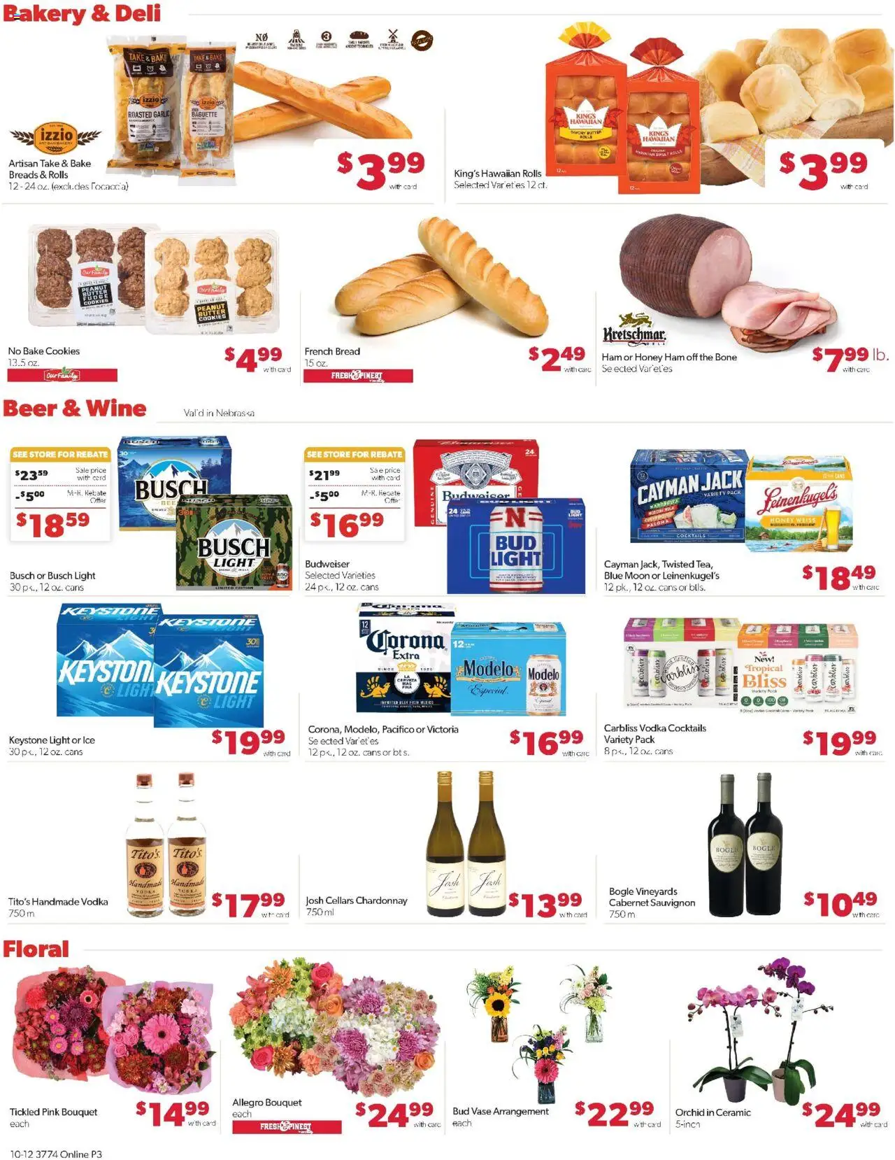 Family Fare Weekly Ad - NE - valid from 12.10.2025 | Page: 9 | Products: Bakery, Butter, Beer, Vodka
