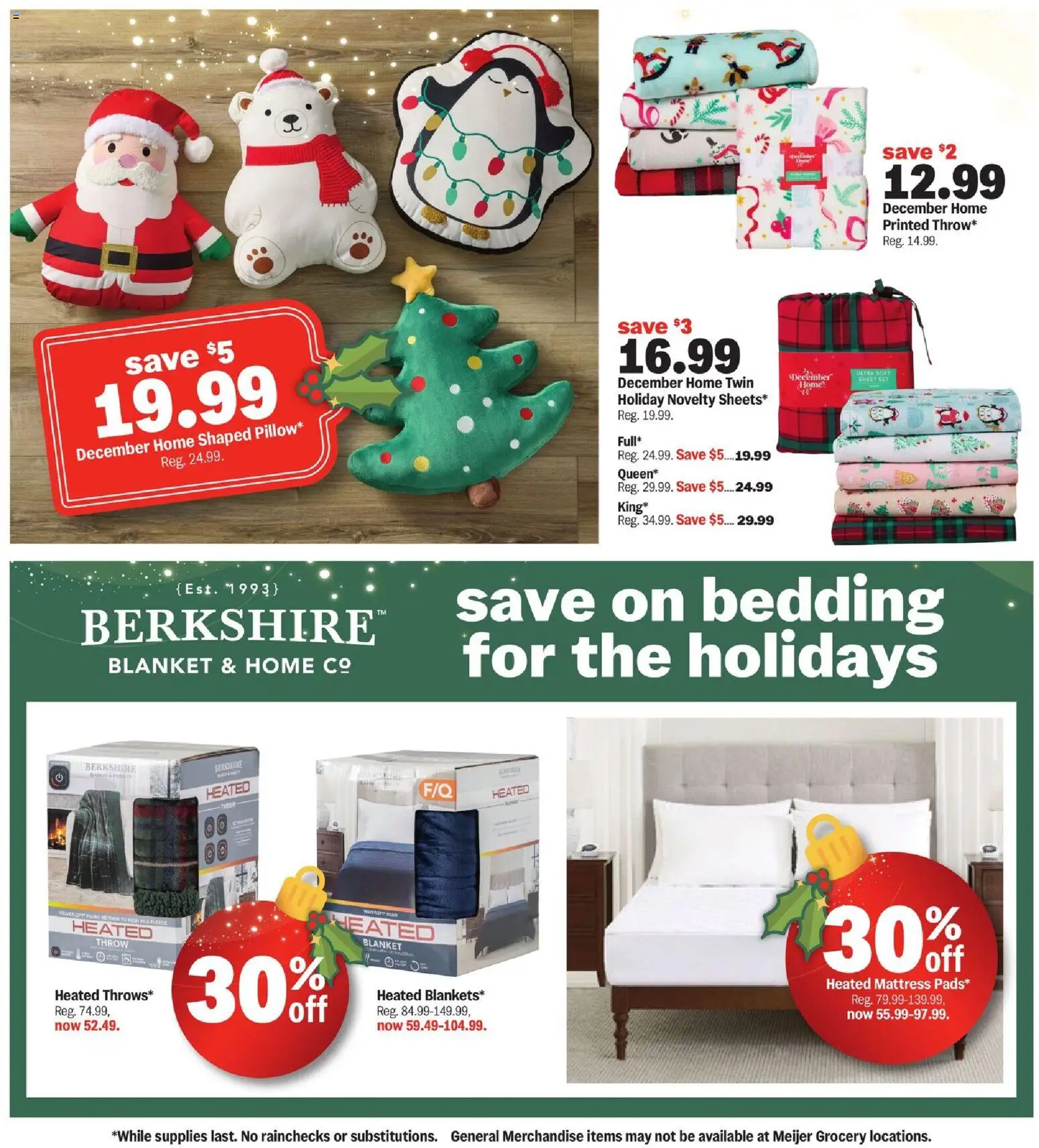 Meijer Celebrate With Savings - valid from 12.11.2025 | Page: 10 | Products: Mattress, Blanket