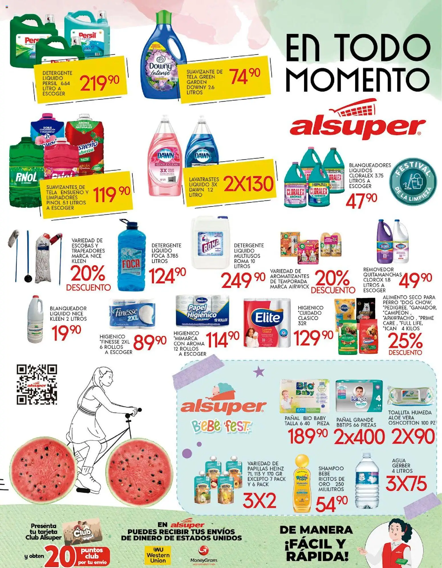 Nuevas ofertas de Alsuper válidas en toda la República Mexicana desde el 28.10.2025. ¡Encuentra las mejores ofertas en Alsuper folleto Chihuahua-Estado! | Página: 8 | Productos: Quitamanchas, Detergente, Agua, Suavizante