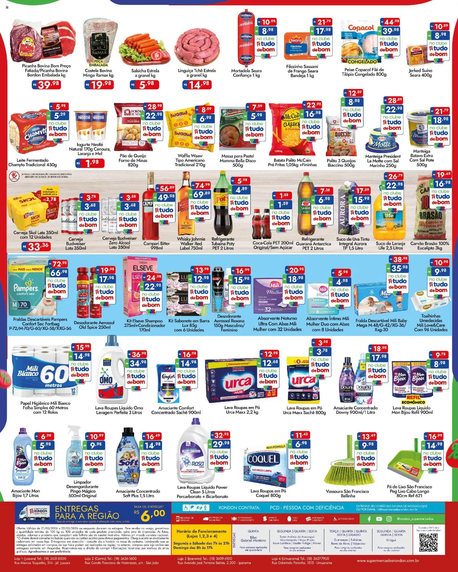 Supermercados Rondon Folheto - válido de 21.03.2026 | Página: 2 | Produtos: Mesa, Queijo, Bandeja, Sal