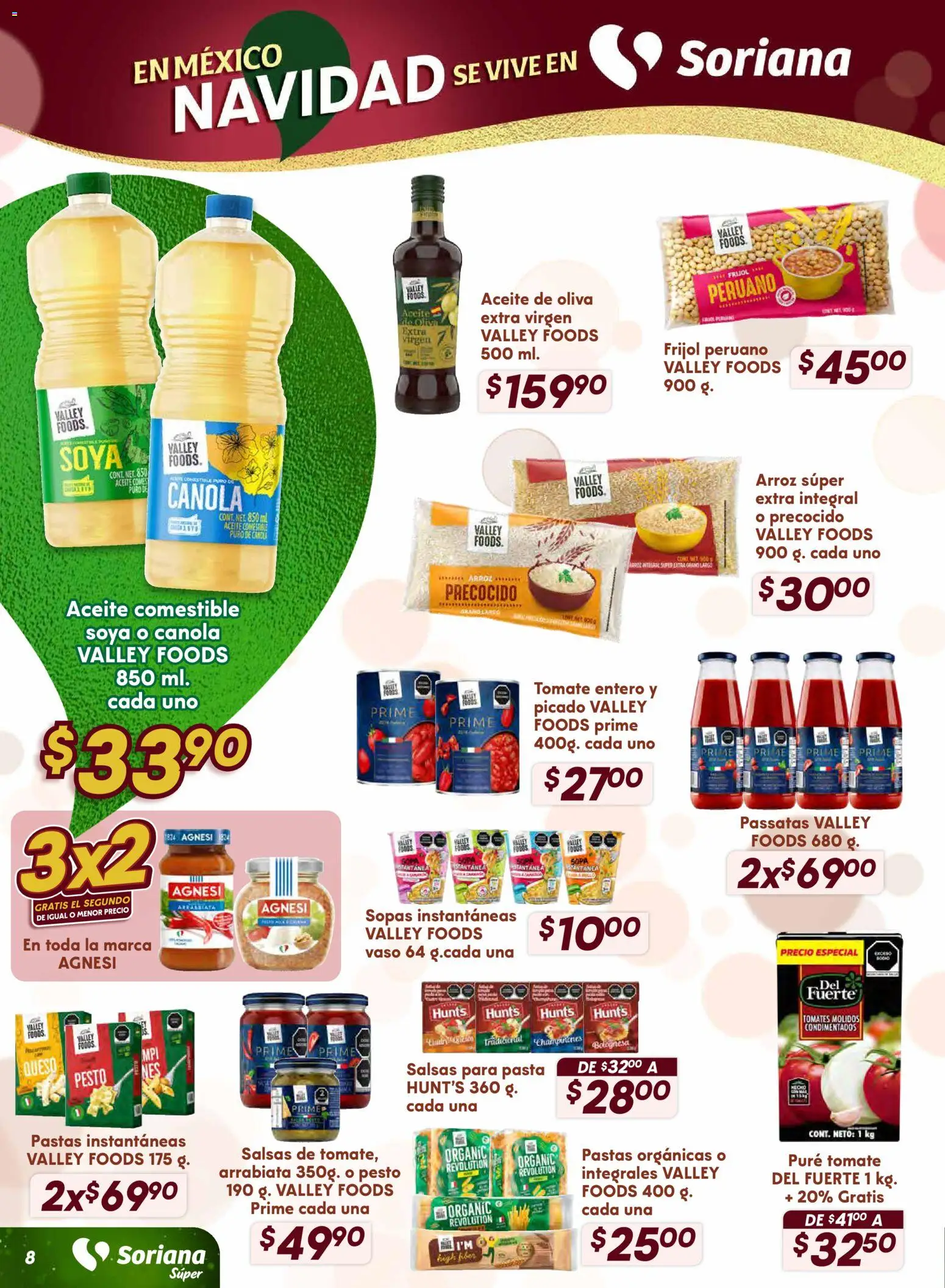 Nuevas ofertas de Soriana válidas en toda la República Mexicana desde el 18.11.2025. ¡Encuentra las mejores ofertas en Soriana - Preciazazaso Súper: Frontera Chia, Q. Roo! | Página: 8 | Productos: Aceite de oliva, Queso, Pasta, Tomates