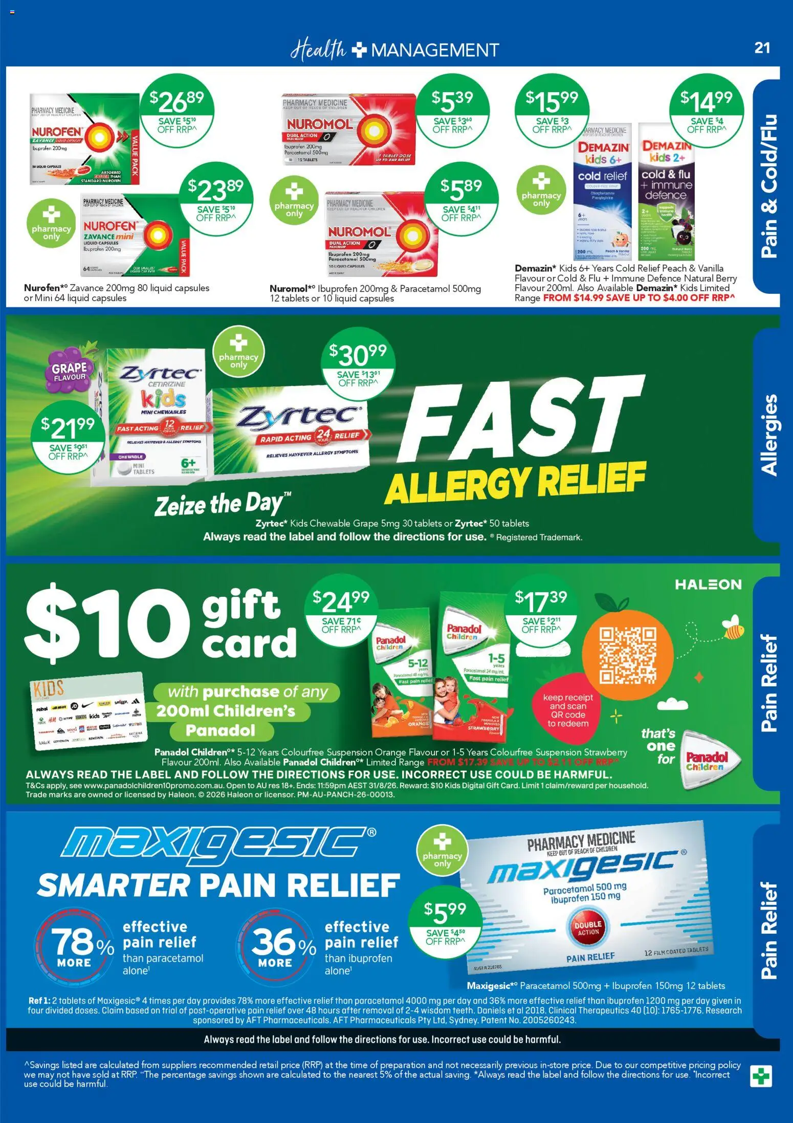 Terry White catalogue - valid from 16.04.2026 | Page: 21 | Products: Digital, Tablets, Pain relief, Allergy