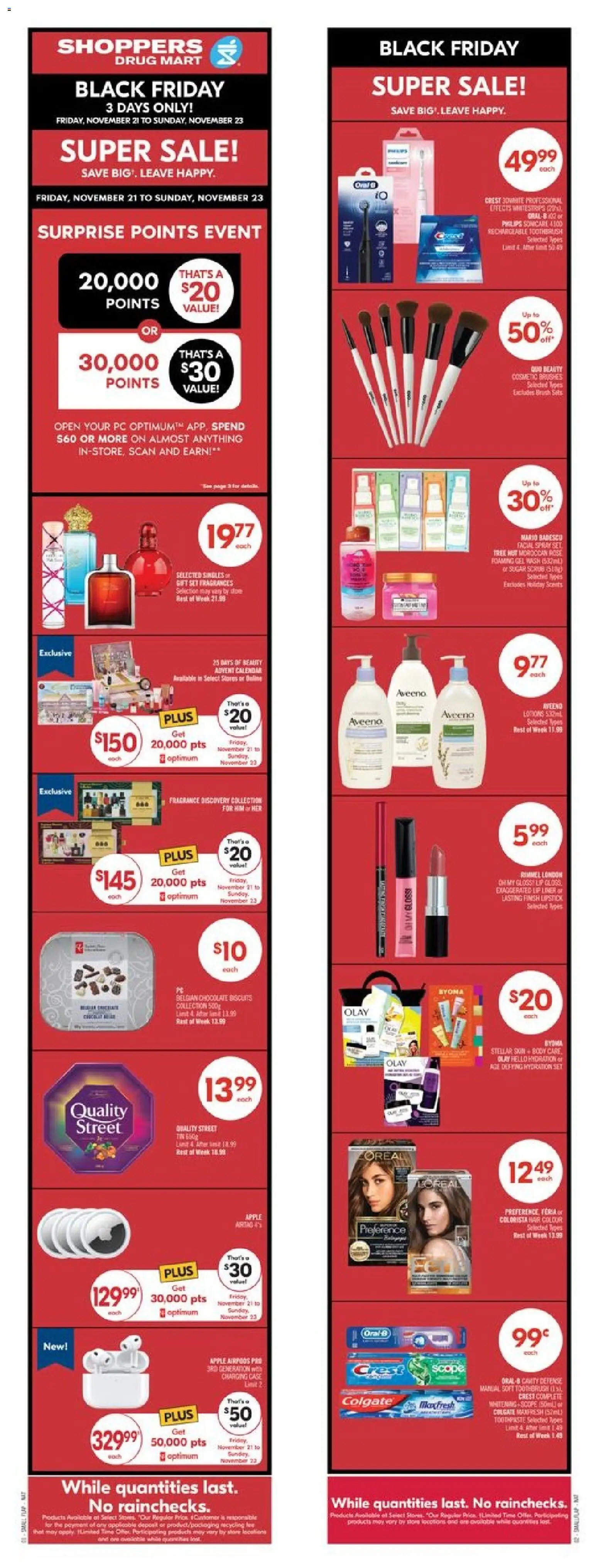 Shoppers flyer valid from 21.11.2025 | Page: 1 | Products: PC, Case, Fragrance, Chocolate