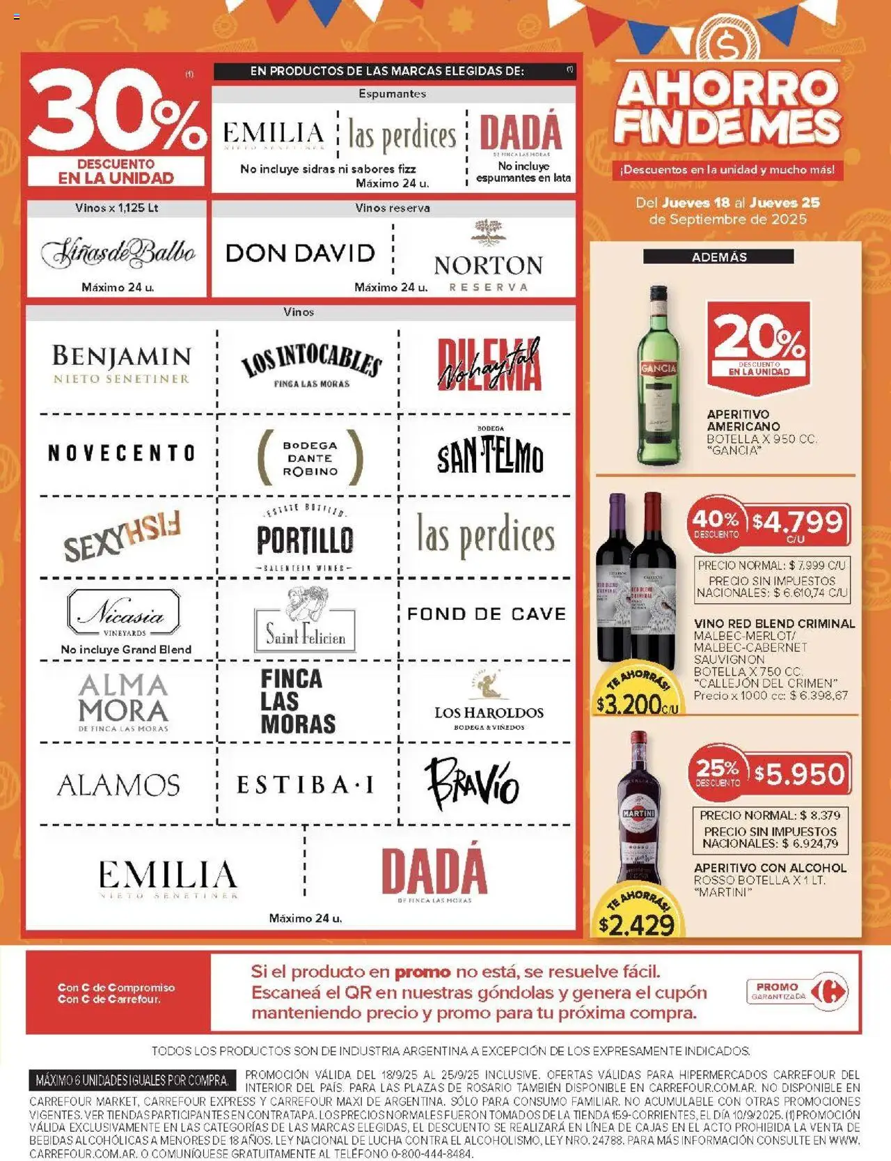 Carrefour ofertas - Salta │ válido desde el 18.09.2025 | Página: 11 | Productos: Teléfono, Rosario, Vino, Té