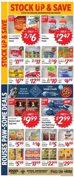 Preview of Rouses weekly ads valid from 29.10.2025 | Page: 6 | Products: Dog Food, Water, Bag, Refrigerator