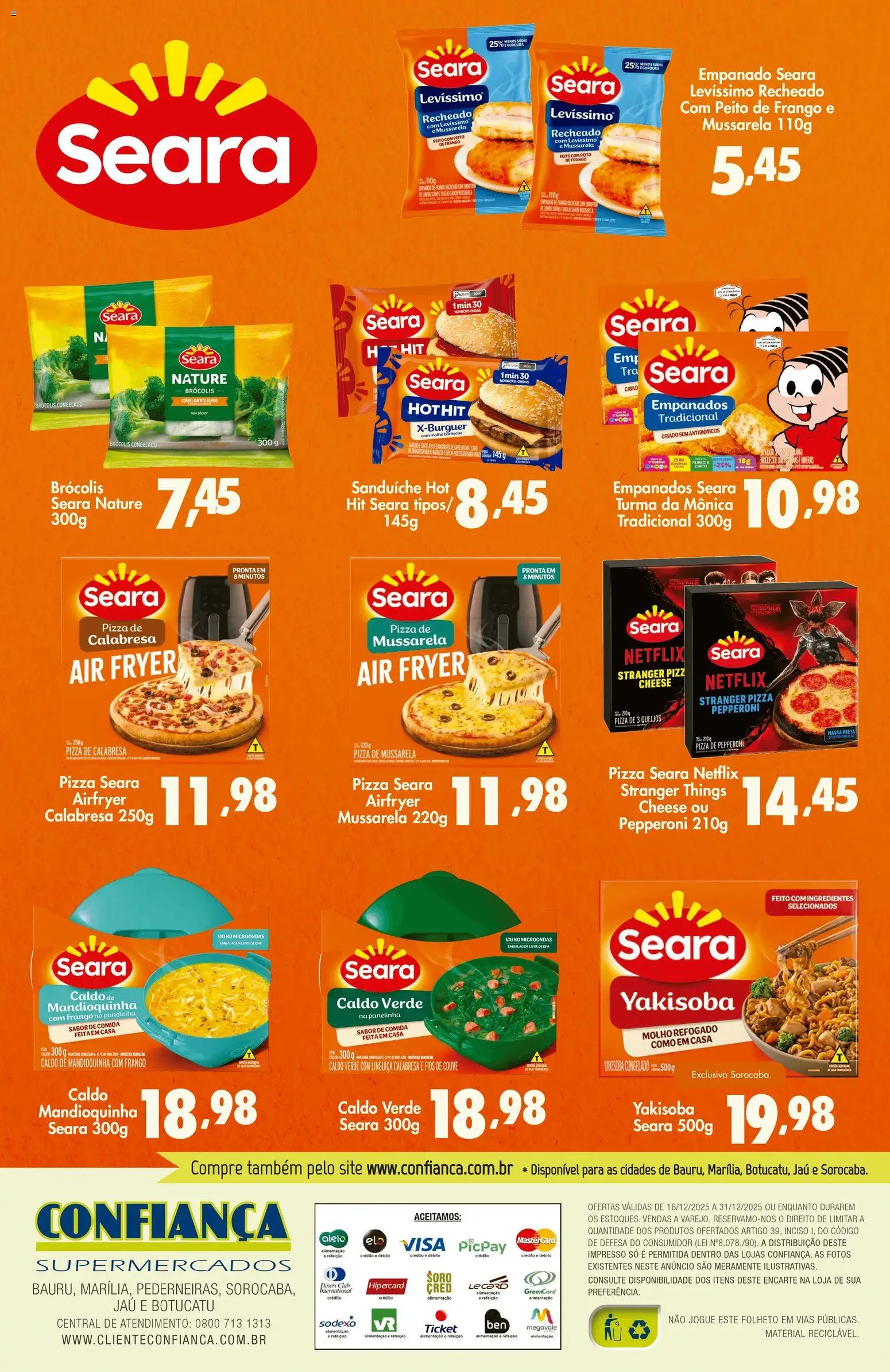 Confiança Folheto - válido de 16.12.2025 | Página: 2 | Produtos: Air fryer, Brócolis, Frango, Mussarela