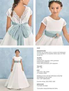 Vista previa de El Corte Inglés catálogo Comuniones 2026, nuevo folleto de la tienda, válido en México a partir del 20.11.2025 | Página: 36 | Productos: Manga, Algodón, Vestido, Falda