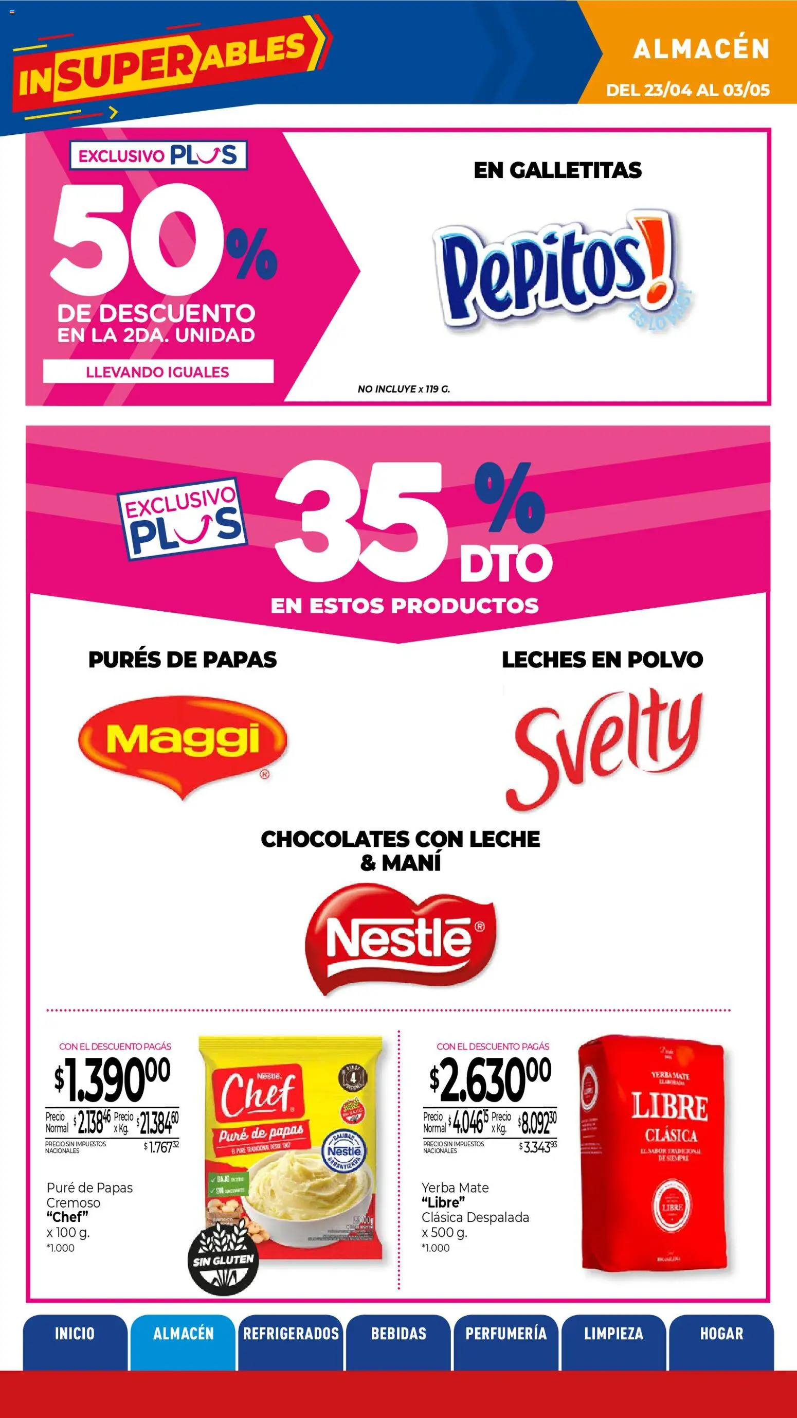La Anonima catálogo │ válido desde el 23.04.2026 | Página: 8 | Productos: Mate, Galletitas, Polvo, Leche