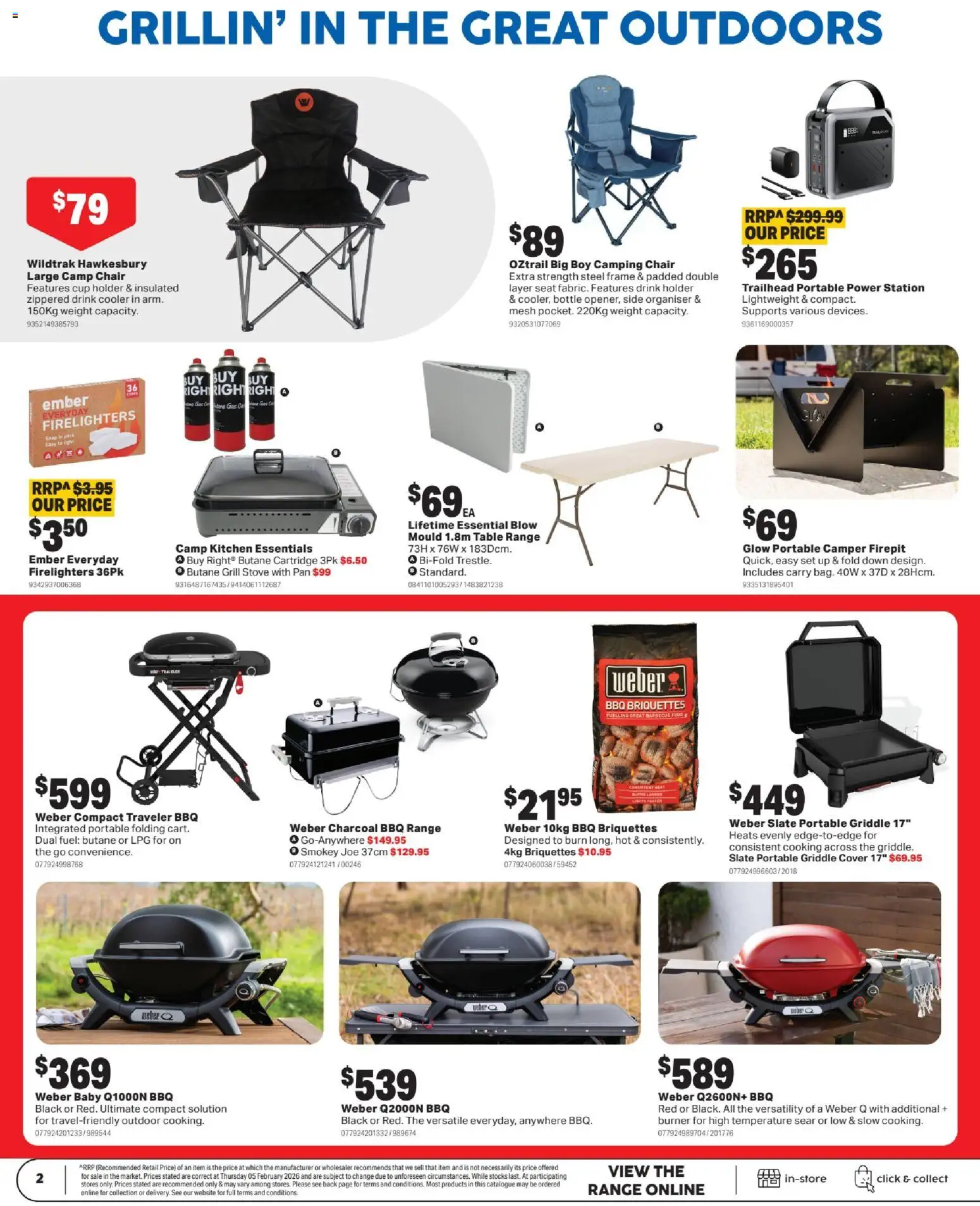 Mitre 10 catalogue - valid from 18.03.2026 | Page: 2 | Products: Chair, Stove, Weight, Grill