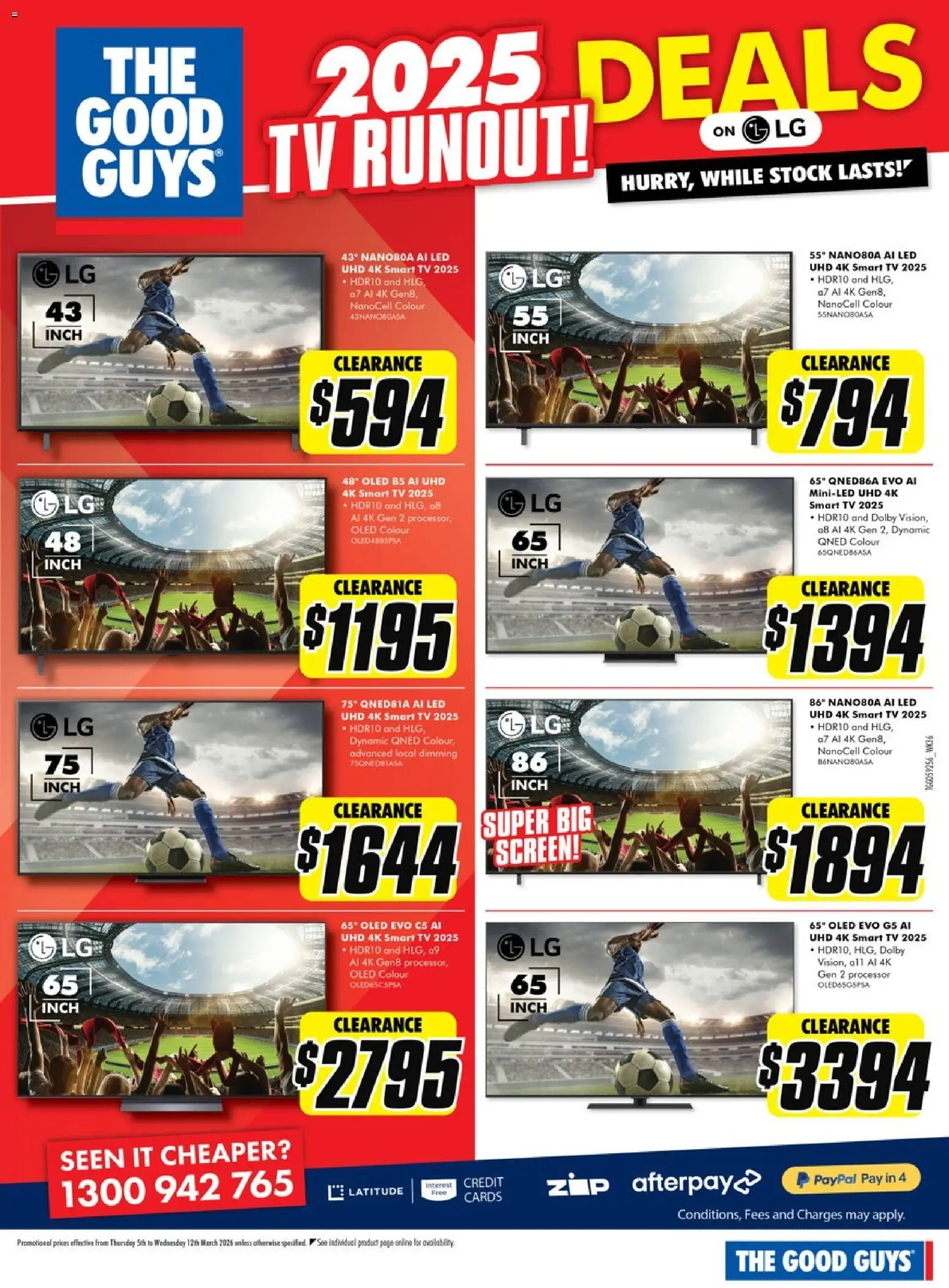 The Good Guys catalogue - valid from 05.03.2026 | Page: 2 | Products: Tv, Smart tv, Screen