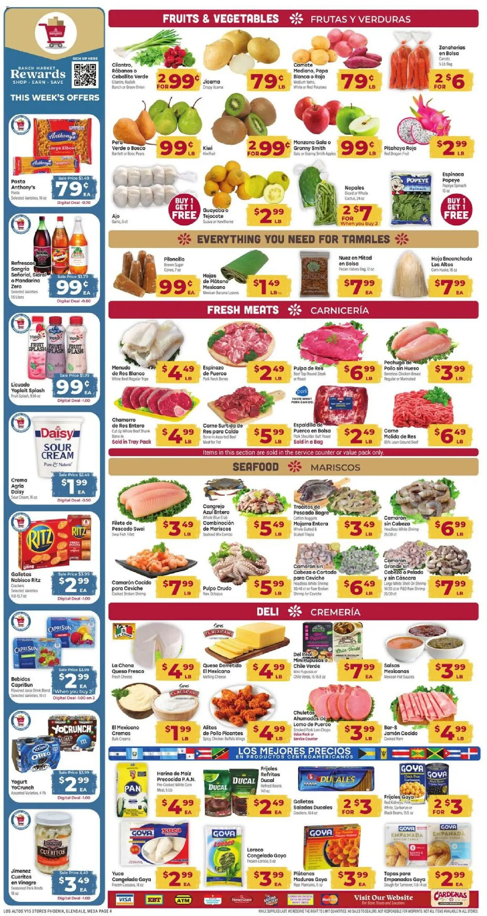 Cardenas Weekly Ad - AZ - valid from 28.11.2025 | Page: 4 | Products: Ham, Pasta, Vegetables, Bag