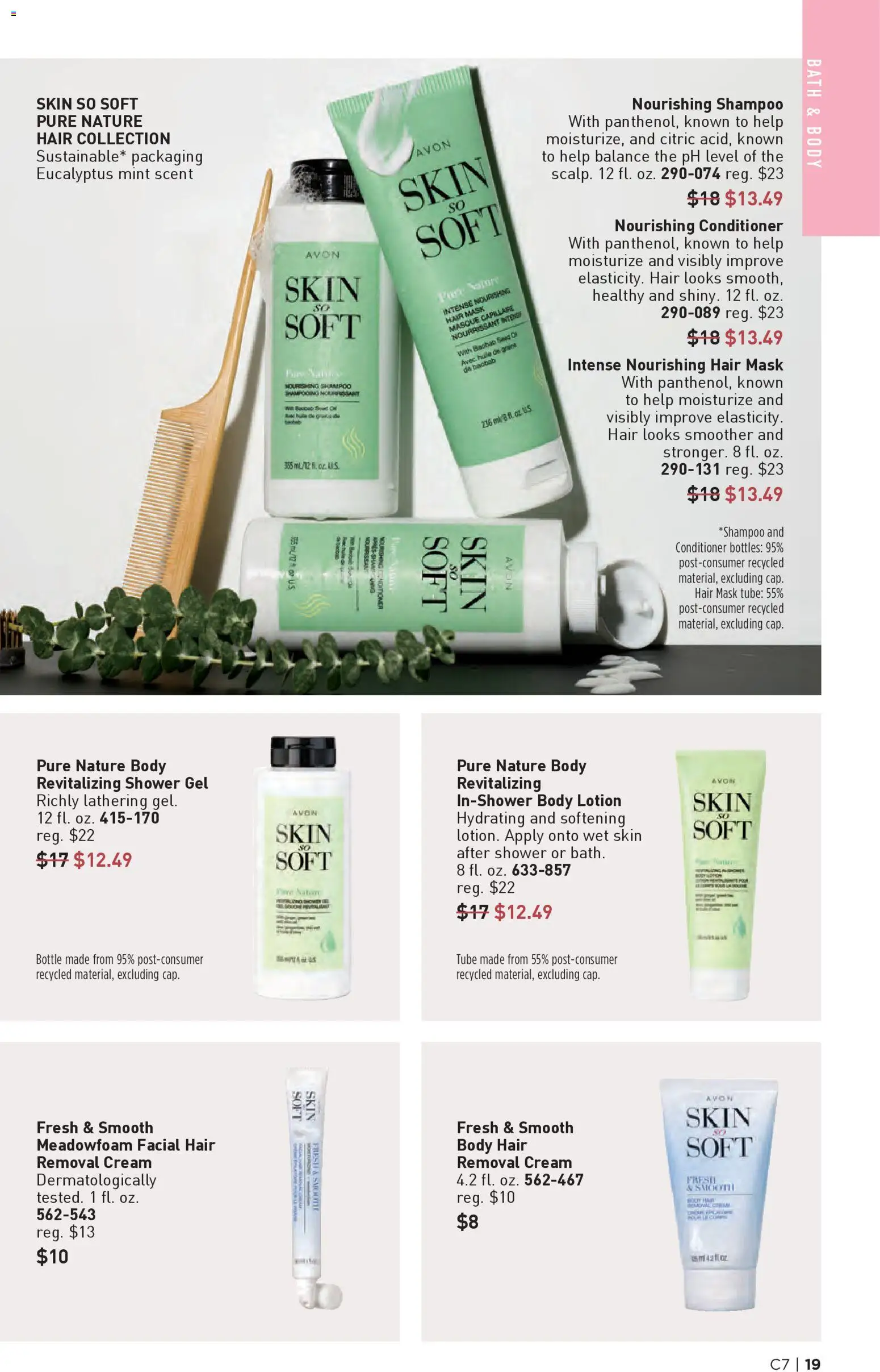 Avon Brochure - valid from 25.03.2026 | Page: 19 | Products: Bath, Shampoo, Hair mask, Shower gel