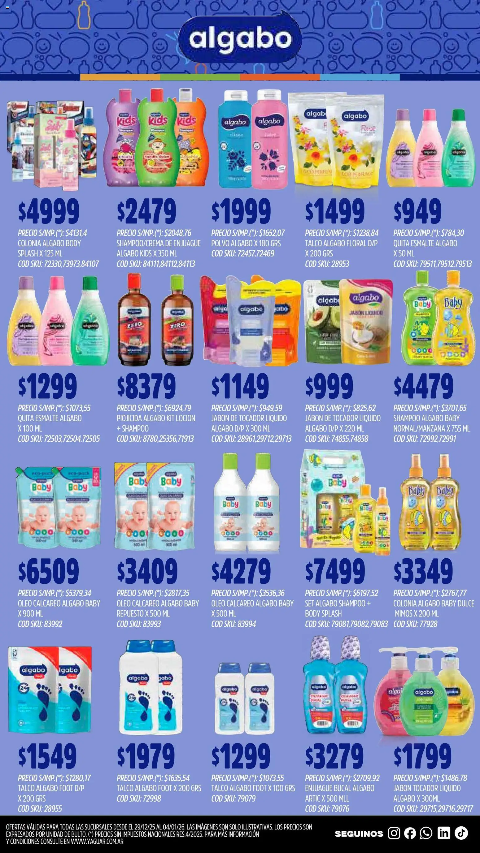 Yaguar catálogo │ válido desde el 29.12.2025 | Página: 3 | Productos: Shampoo, Jabón, Loción, Enjuague bucal
