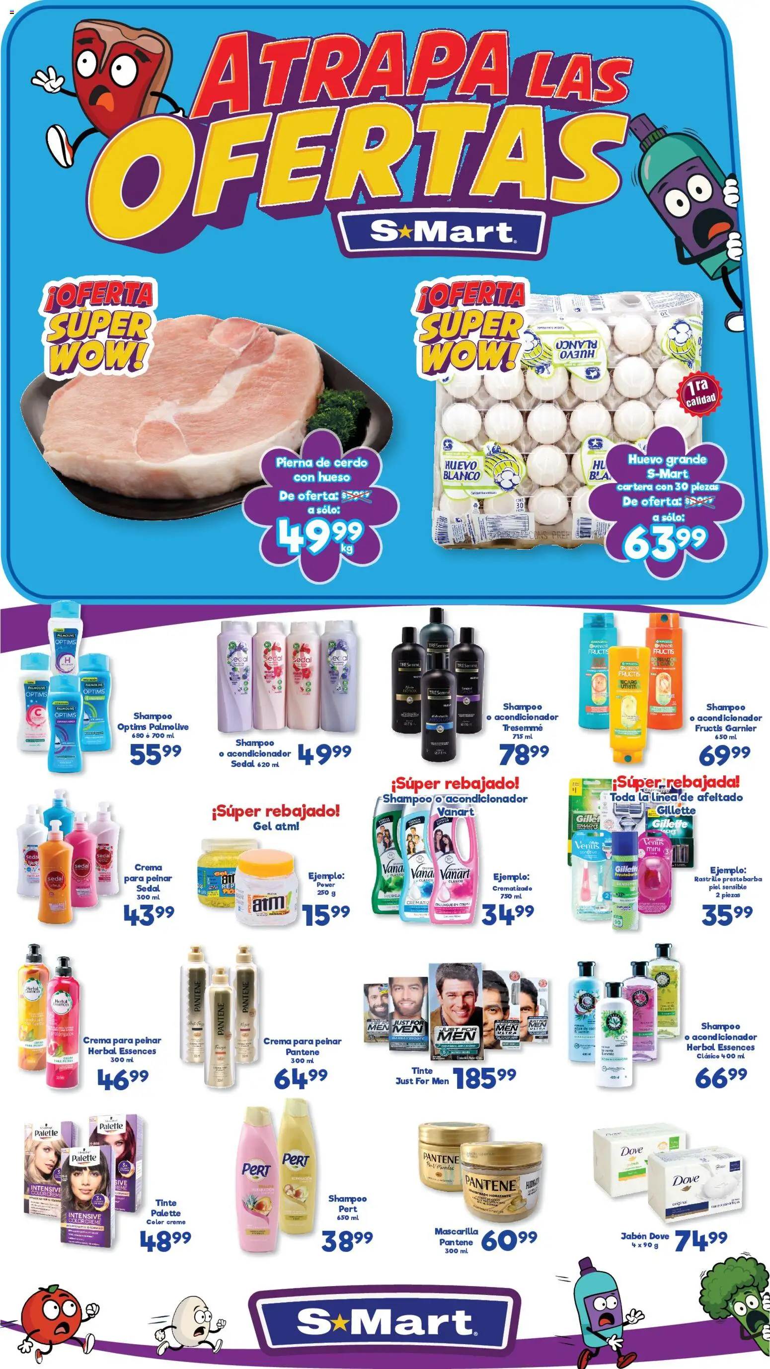 Nuevas ofertas de S-Mart válidas en toda la República Mexicana desde el 27.01.2026. ¡Encuentra las mejores ofertas en S-Mart folleto Ofertas de Feria Juárez! | Página: 1 | Productos: Rastrillo, Huevo, Té, Jabón