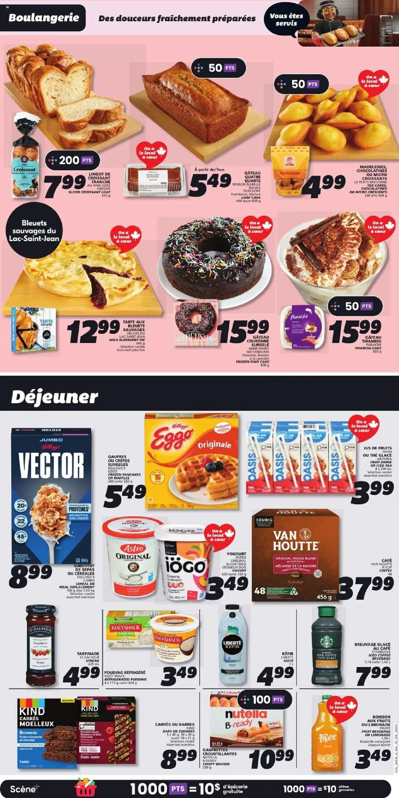 IGA flyer valid from 18.09.2025 | Page: 8 | Products: Tea, Yogurt, Coffee, Pumpkin
