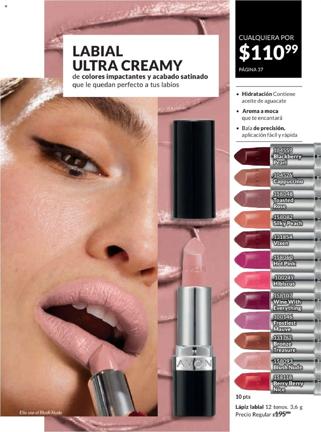 Nuevas ofertas de AVON válidas en toda la República Mexicana desde el 17.03.2025. ¡Encuentra las mejores ofertas en AVON campaña 7 2025! | Página: 37 | Productos: Aceite, Aguacate, Té, Lápiz labial