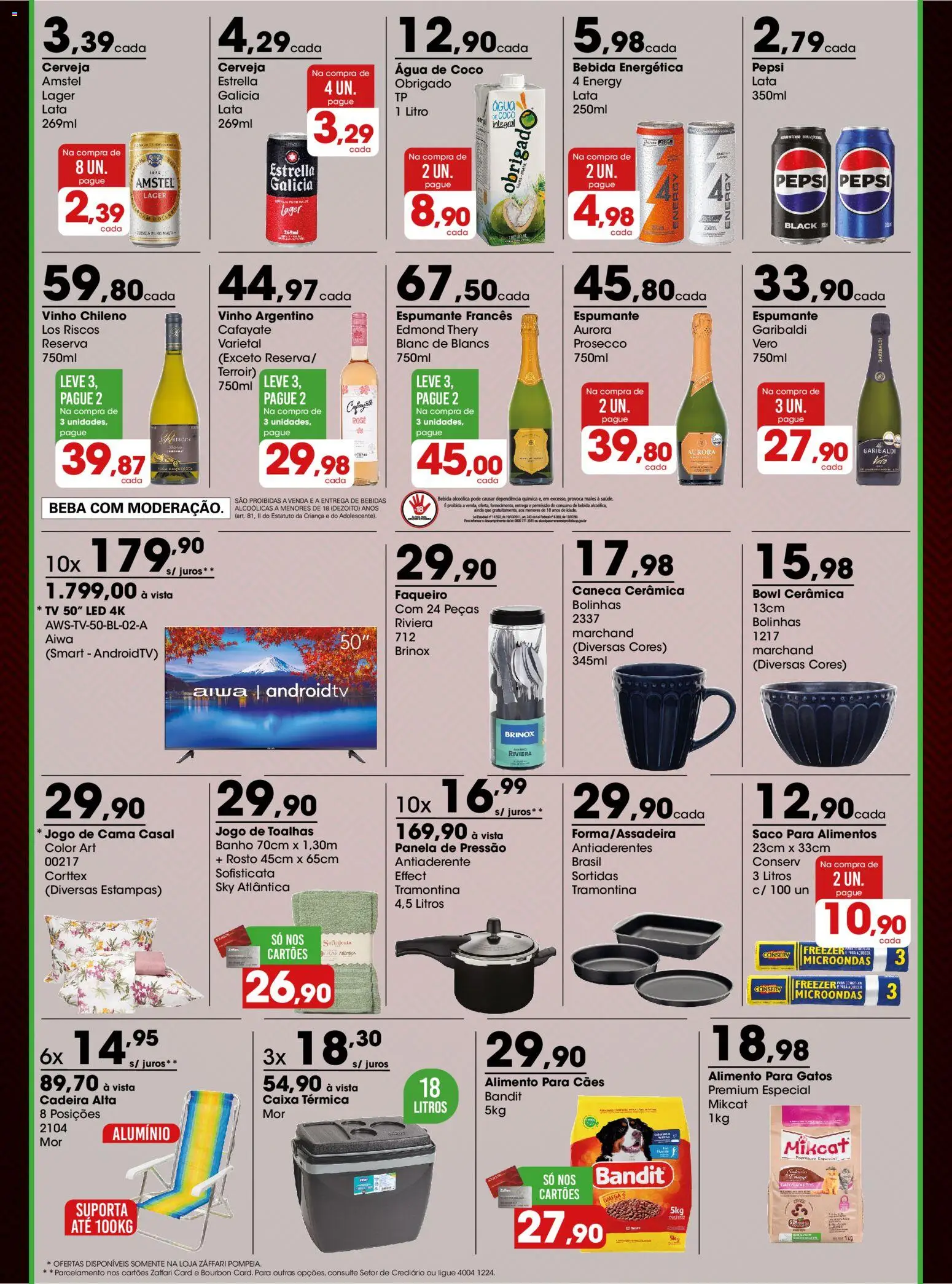 Zaffari Folheto - válido de 24.11.2025 | Página: 3 | Produtos: Água de coco, Panela, Cadeira, Tv