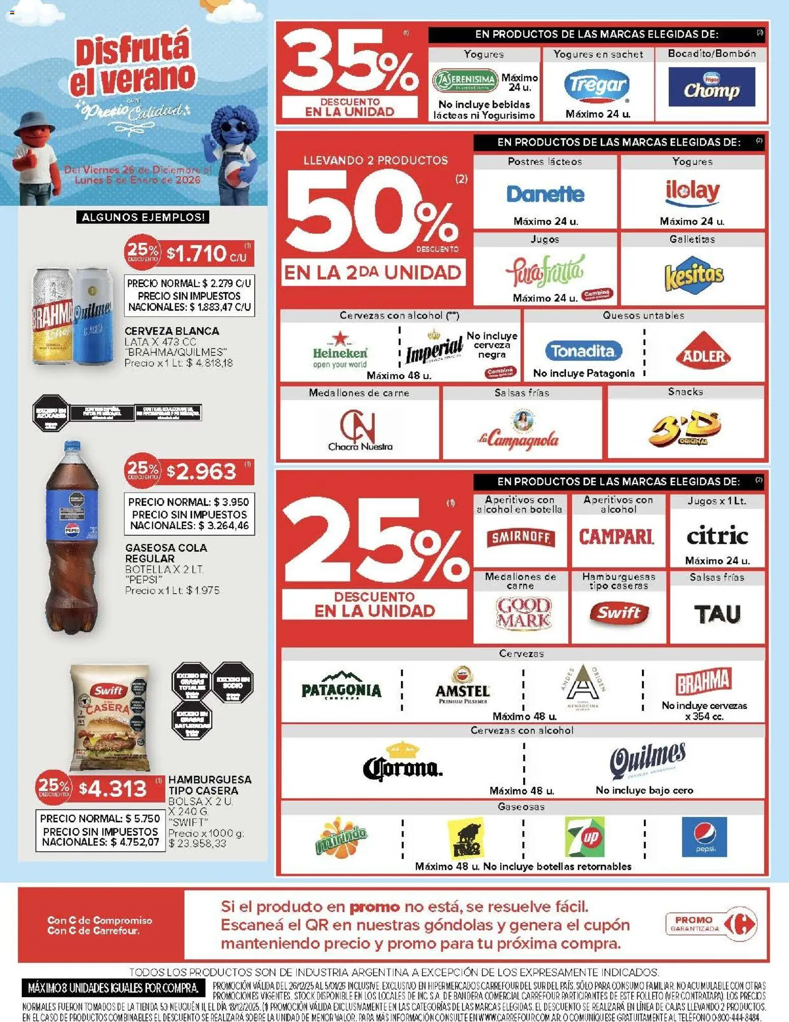 Carrefour ofertas │ válido desde el 26.12.2025 | Página: 8 | Productos: Bolsa, Galletitas, Gaseosa, Cerveza