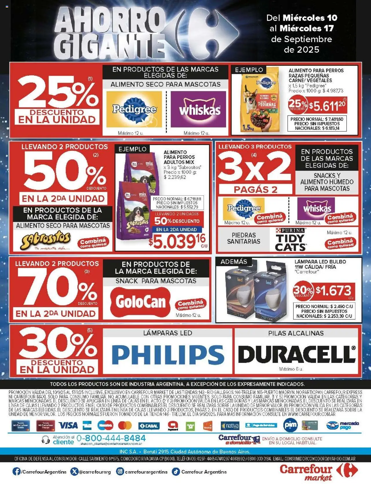 Carrefour Market catálogo - Chubut │ válido desde el 10.09.2025 | Página: 17 | Productos: Caso, Sobre, Pilas, Lámpara