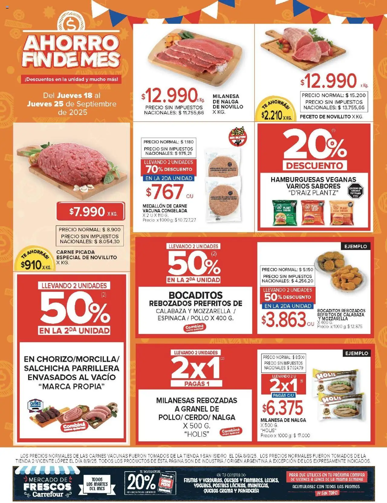 Carrefour ofertas - CABA │ válido desde el 18.09.2025 | Página: 2 | Productos: Panadería, Pollo, Espinaca, Té