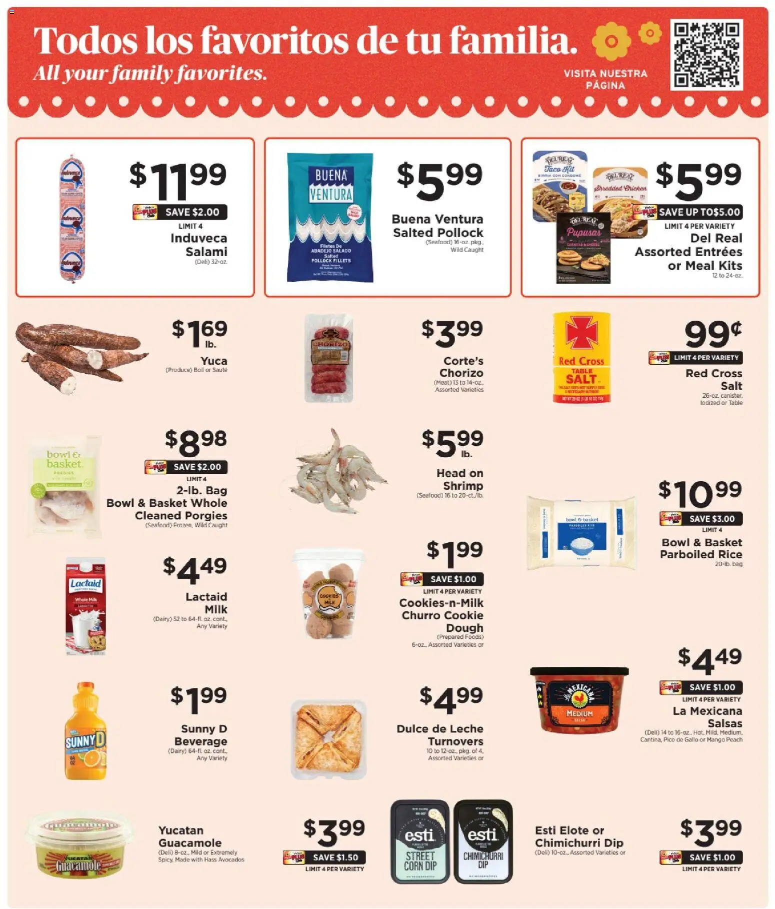 ShopRite Shop Hispanic - valid from 26.02.2026 | Page: 1 | Products: Salami, Rice, Seafood, Mango