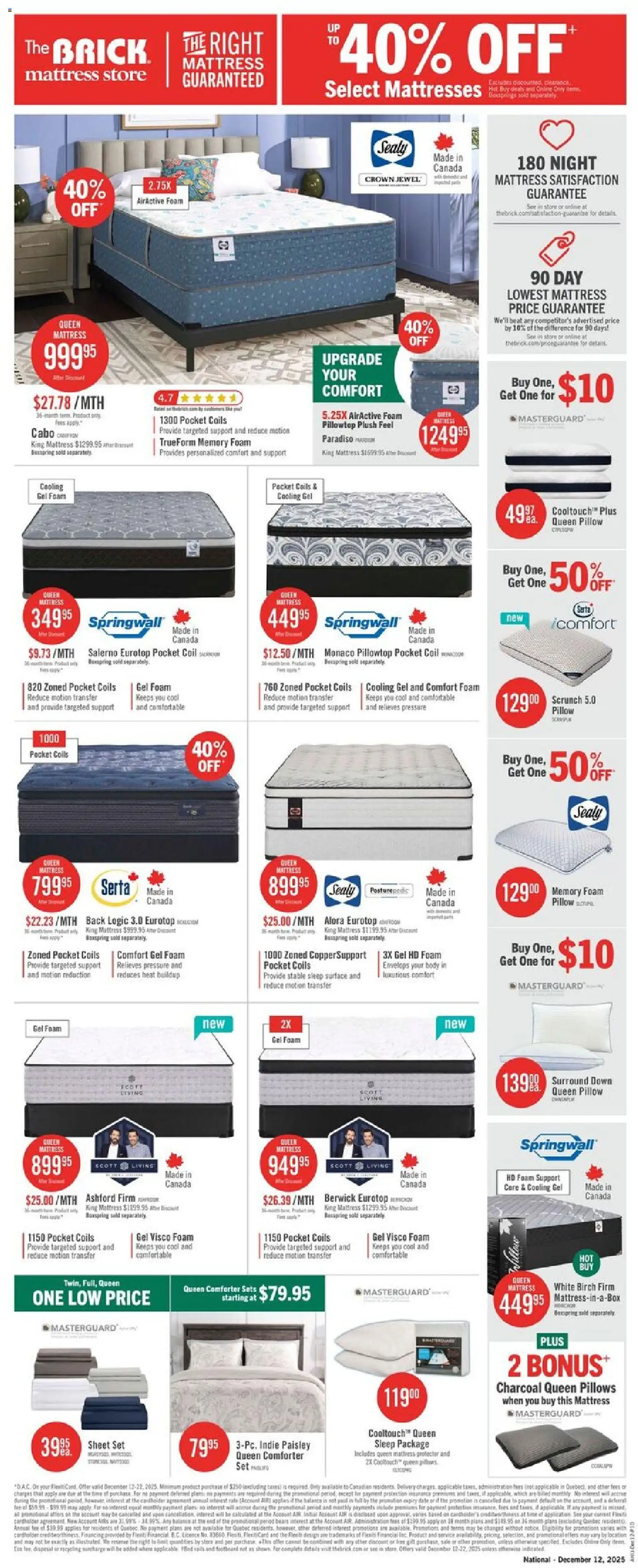 The Brick flyer valid from 12.12.2025 | Page: 13 | Products: Bed, Mattress, Pillow