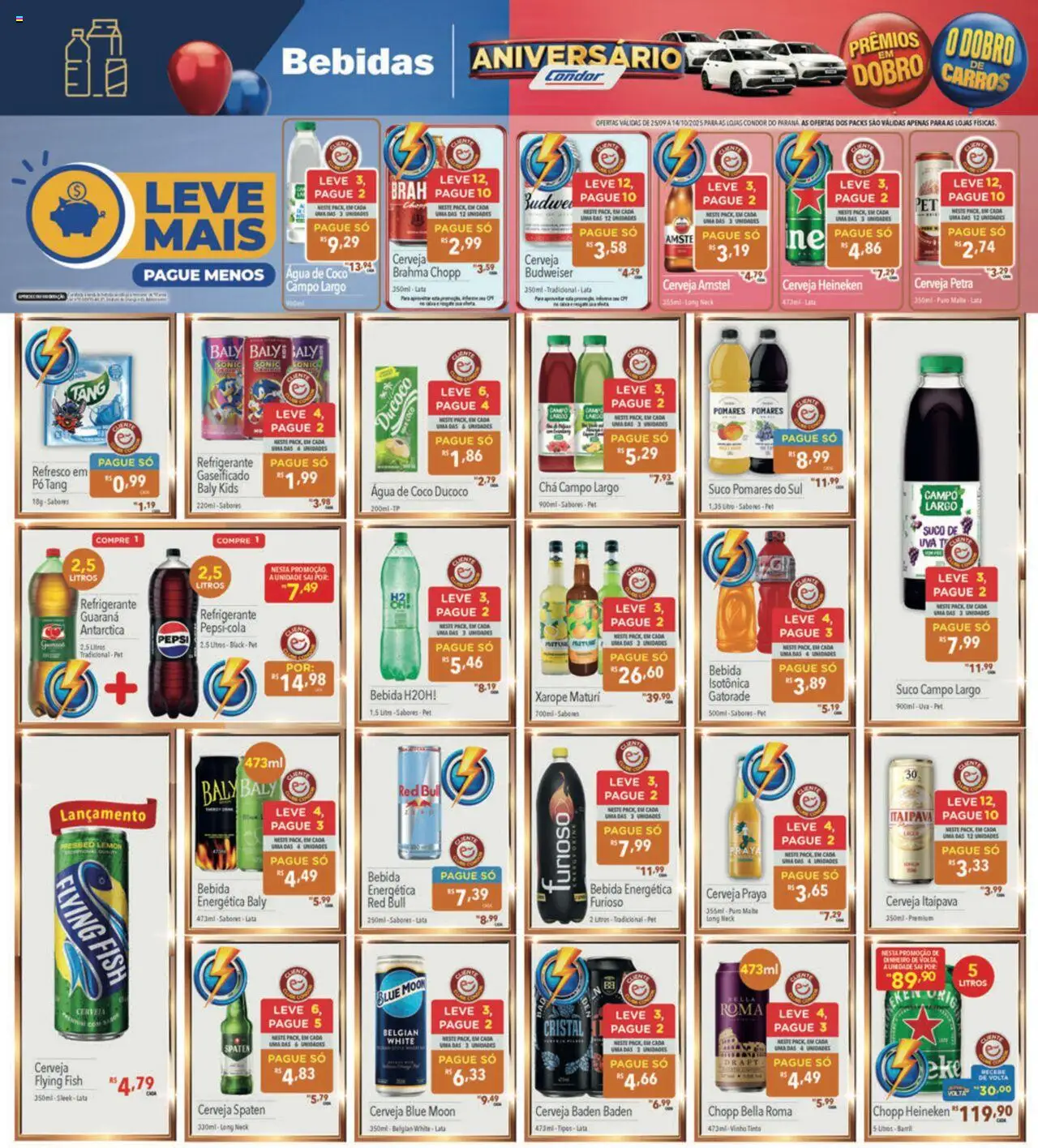 Supermercados Condor Folheto - válido de 25.09.2025 | Página: 20 | Produtos: Água de coco, Guaraná, Suco, Xarope
