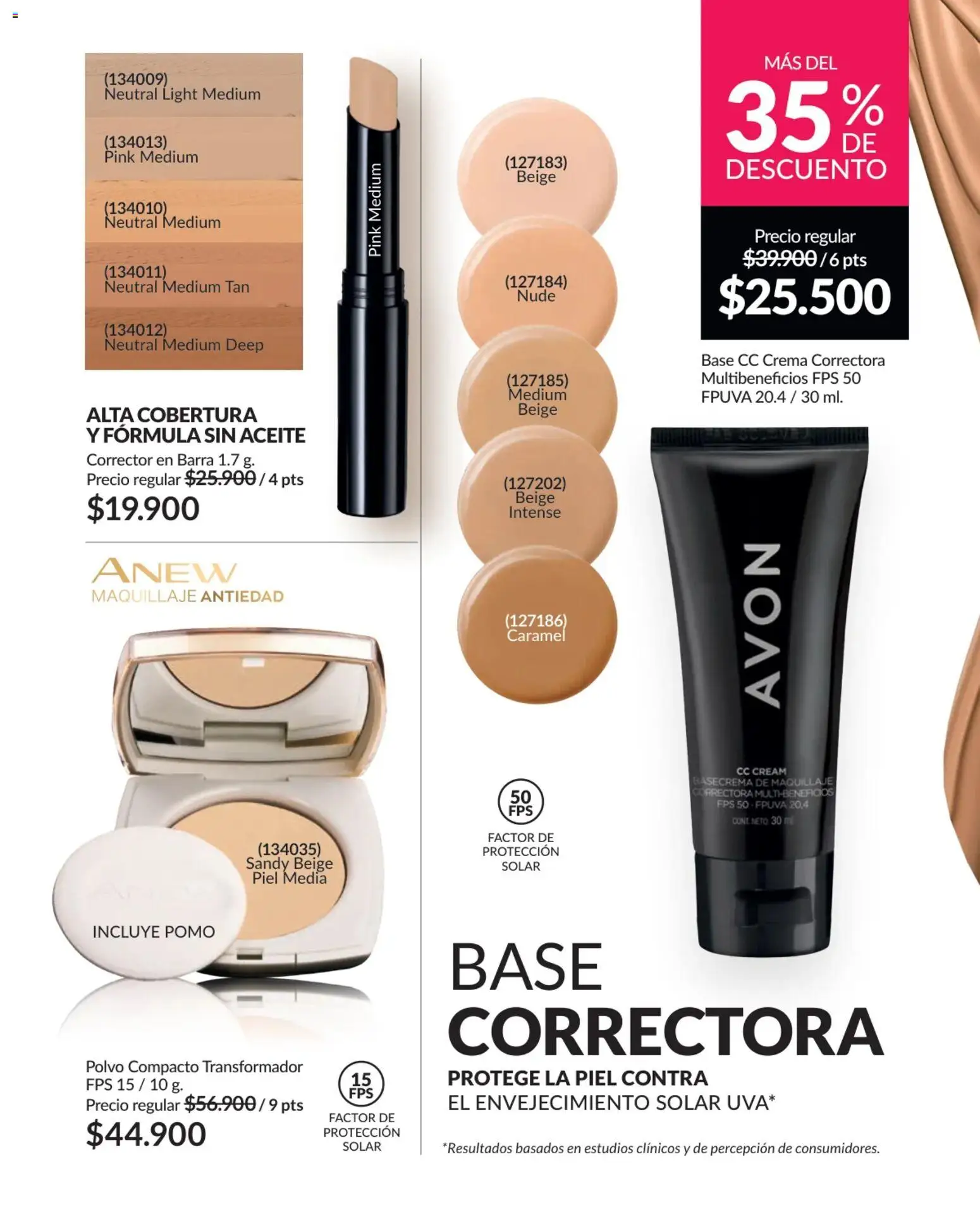 Avon revista - valida desde el 17.11.2025 | Página: 69 | Productos: Polvo compacto, Polvo, Corrector, Aceite