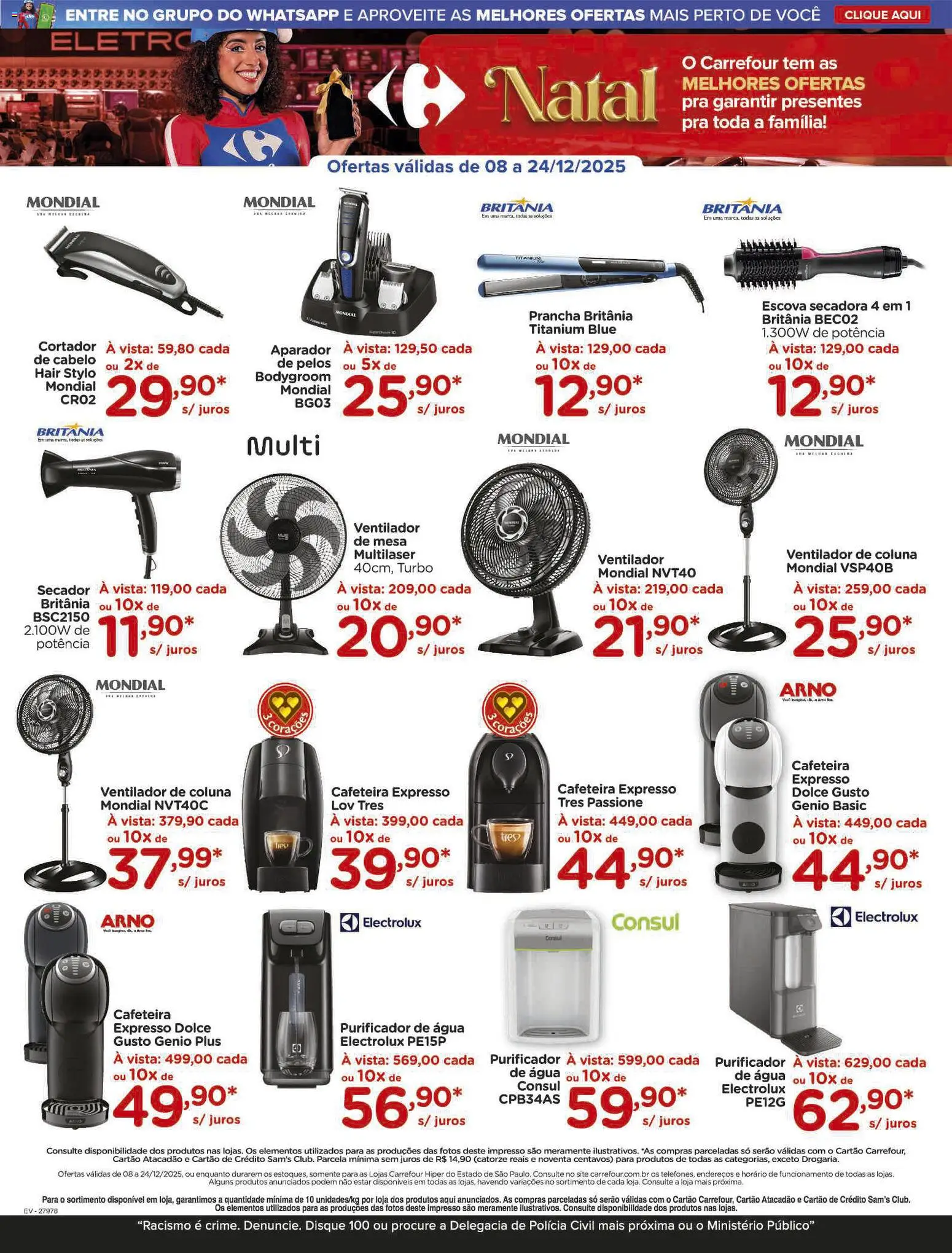 Carrefour Folheto - válido de 08.12.2025 | Página: 21 | Produtos: Ventilador, Escova, Purificador, Aparador