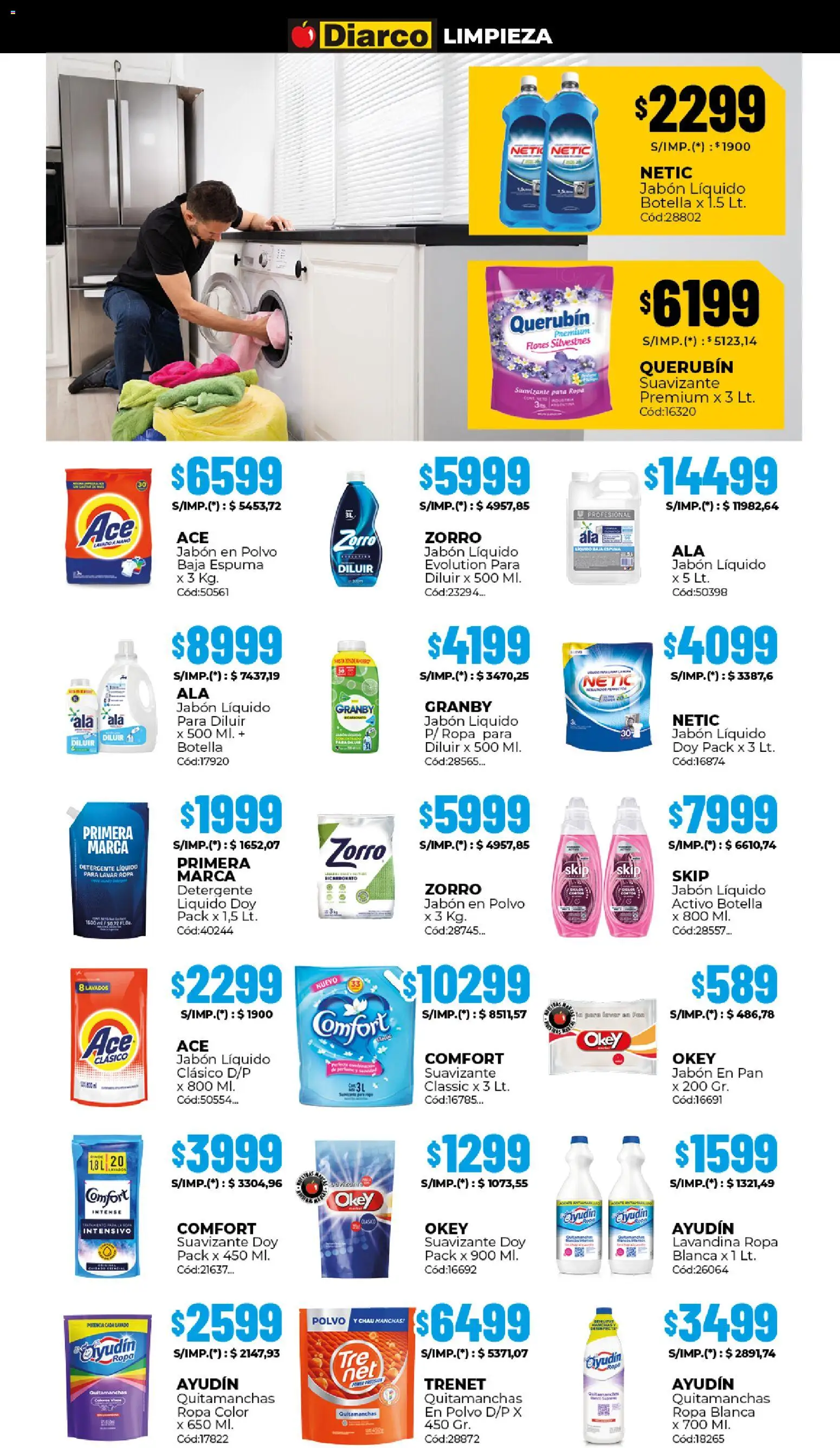 Diarco ofertas │ válido desde el 16.03.2026 | Página: 17 | Productos: Botella, Jabón en polvo, Detergente, Pan