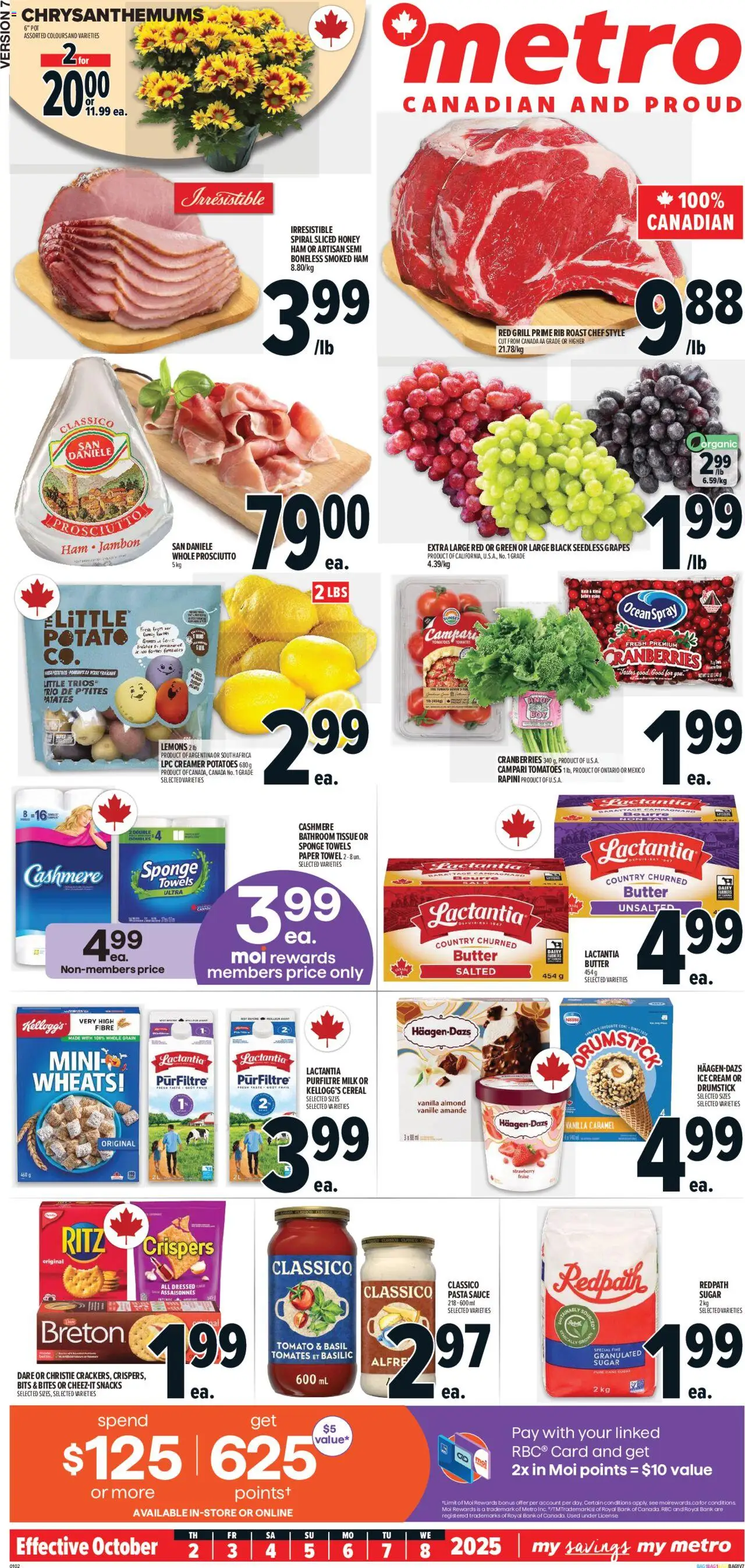 Metro flyer valid from 02.10.2025 | Page: 2 | Products: Pasta, Cream, Potatoes, Grill