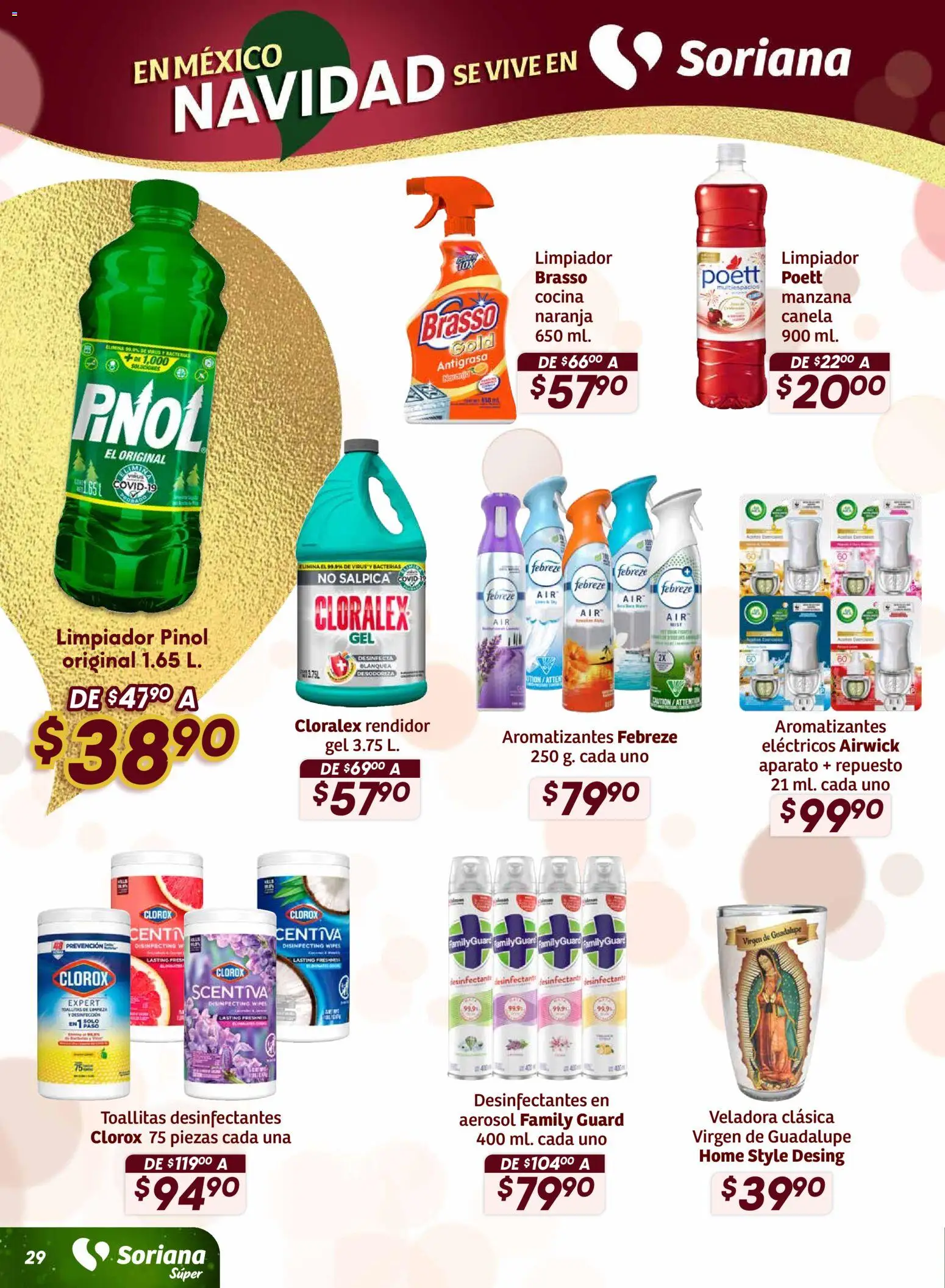 Nuevas ofertas de Soriana válidas en toda la República Mexicana desde el 27.11.2025. ¡Encuentra las mejores ofertas en Soriana - Preciazazaso Súper: Chih, Coah, Dur, NL, SLP, Tamps, Zac! | Página: 30 | Productos: Manzana, Limpiador, Desinfectante, Cocina