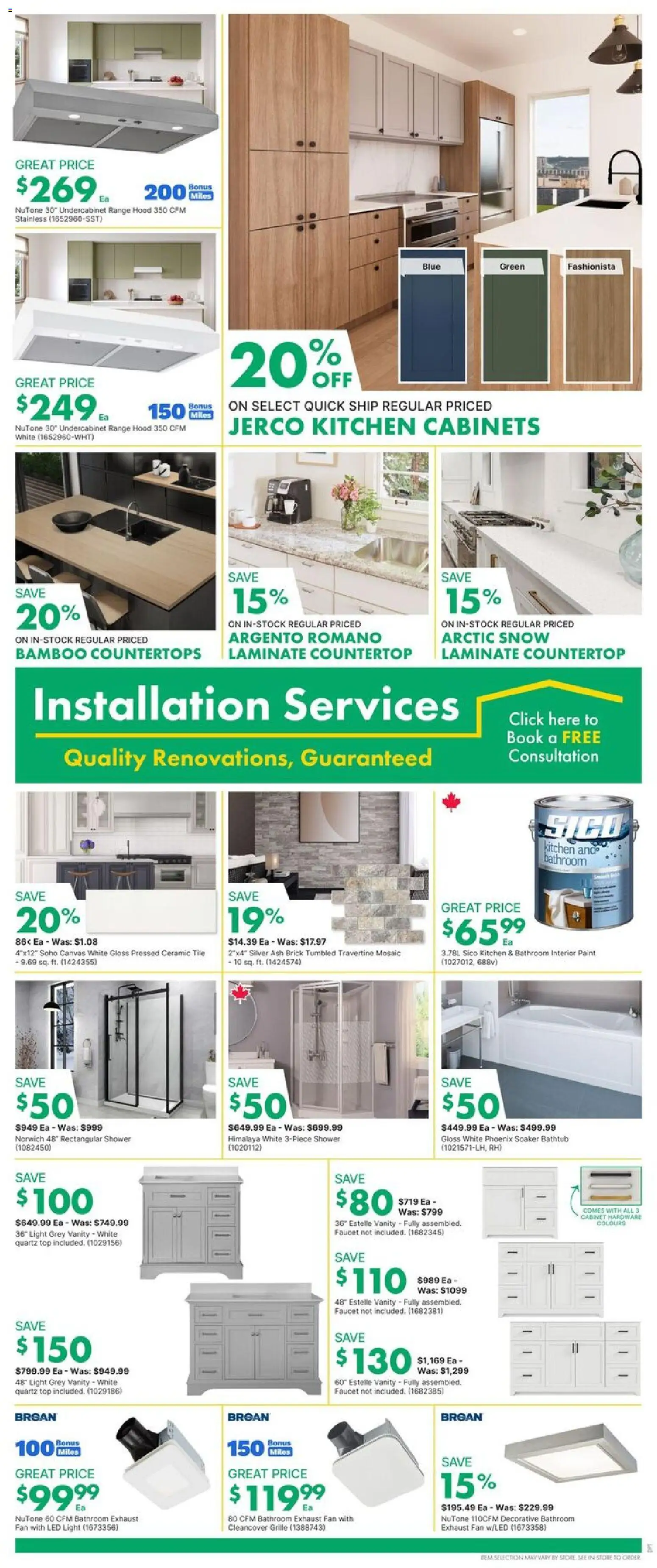 Kent flyer valid from 08.01.2026 | Page: 3 | Products: Range hood, Fan, Cabinet, Shower